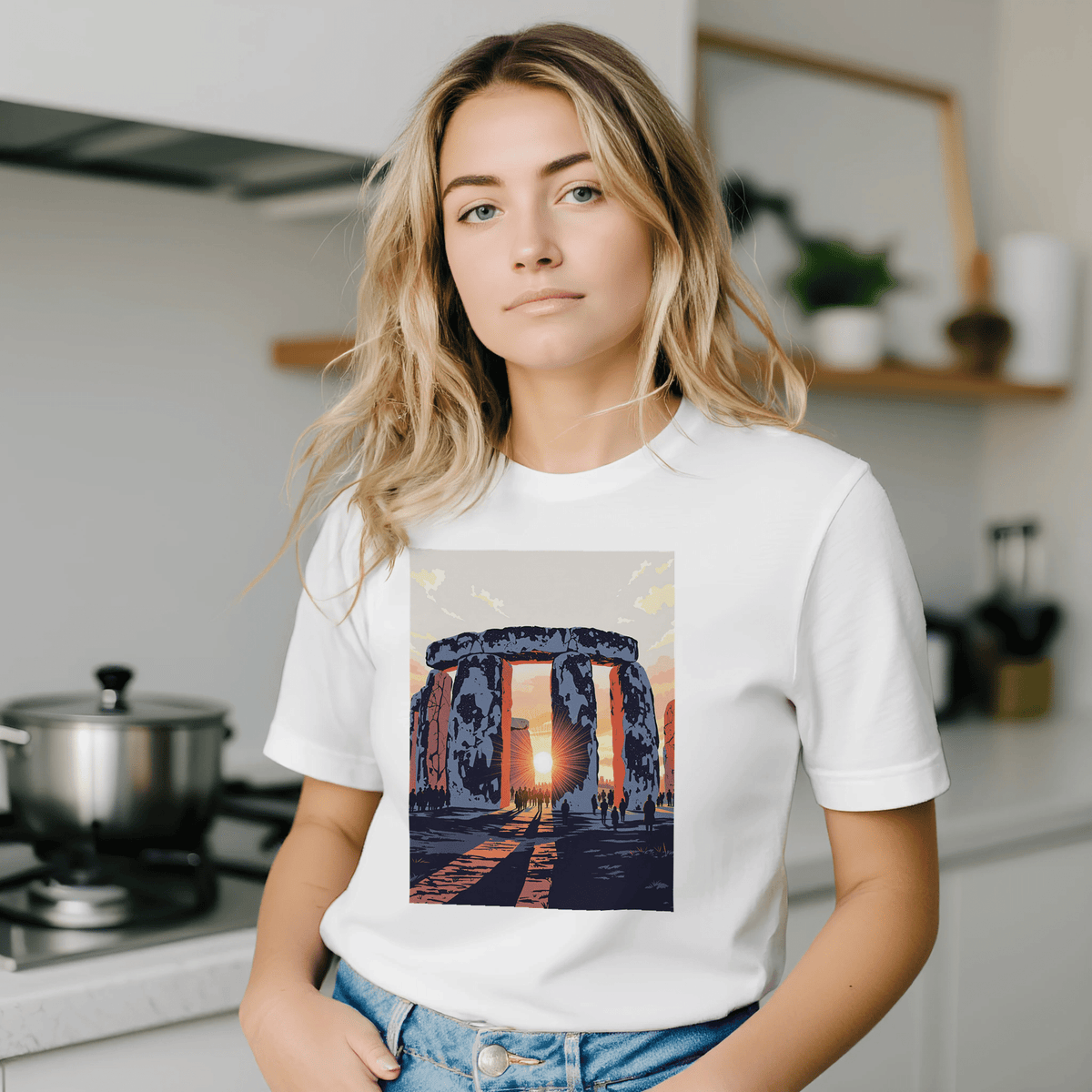 Stonehenge Winter Solstice T-Shirt | Ancient Britain Tee - Wild Thread Co