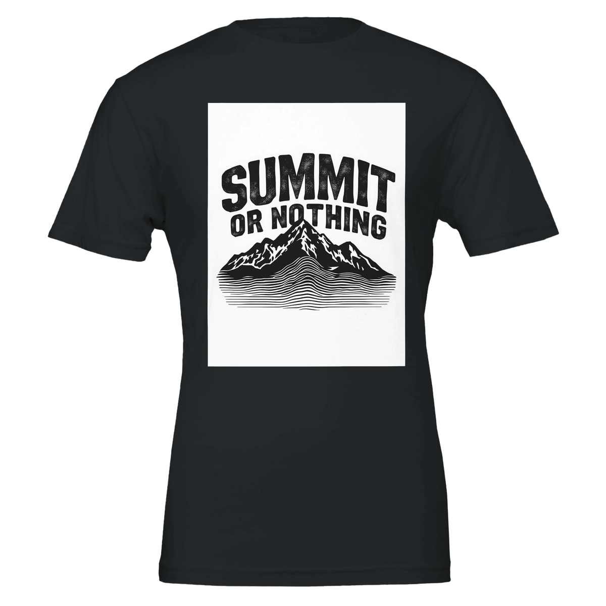Summit or Nothing Mountain T-Shirt | Gorpcore Hiking Tee Unisex - Wild Thread Co