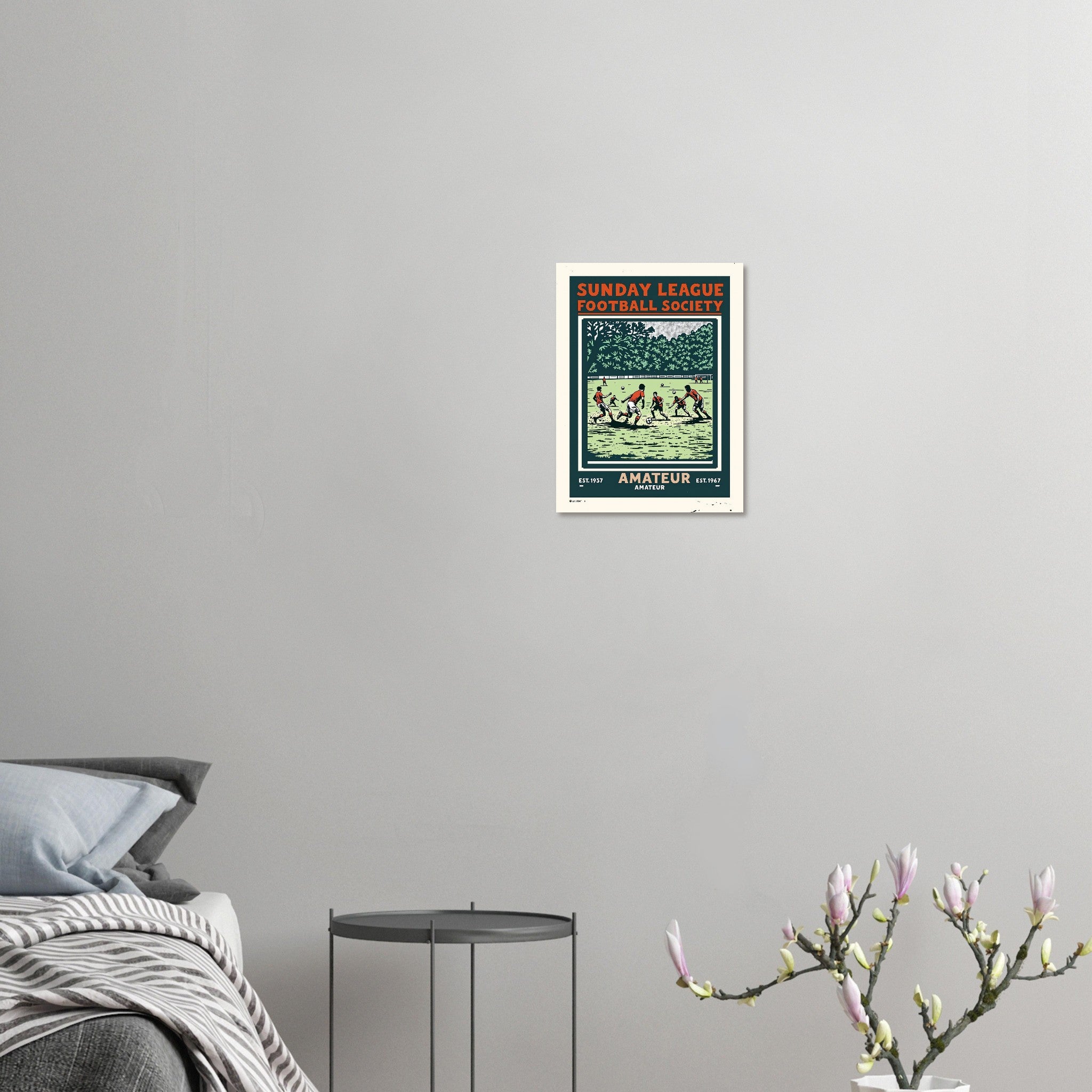 Sunday League Vintage Travel Art Wall Art UK Art Print Art Print — detail view | Wild Thread Co