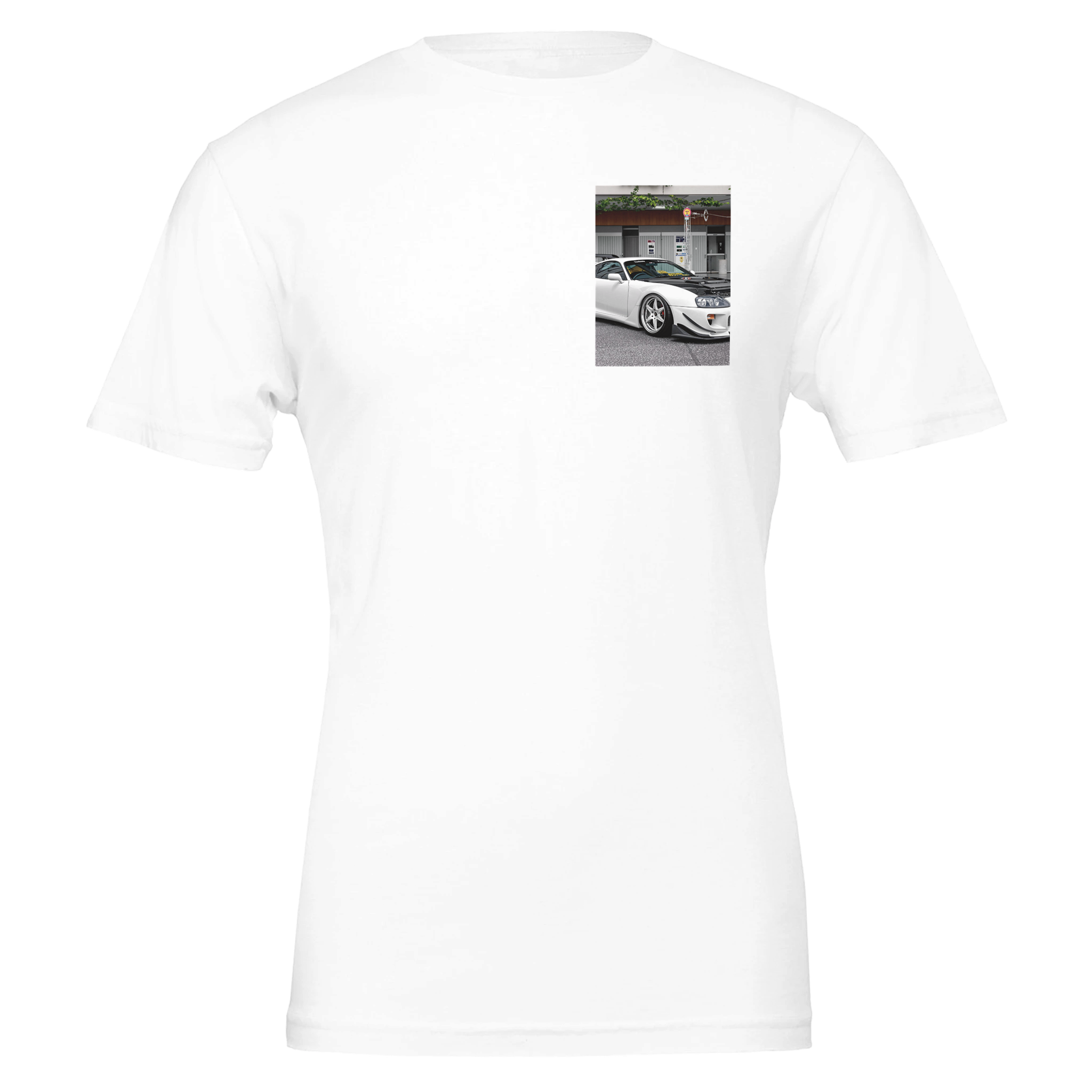 Supra Mk4 Tuner UK Gift T-Shirt — detail view | Wild Thread Co
