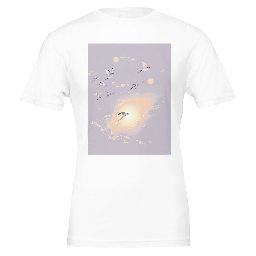 Swift Bird T-Shirt | Summer Evening Sky Illustrated Tee - Wild Thread Co