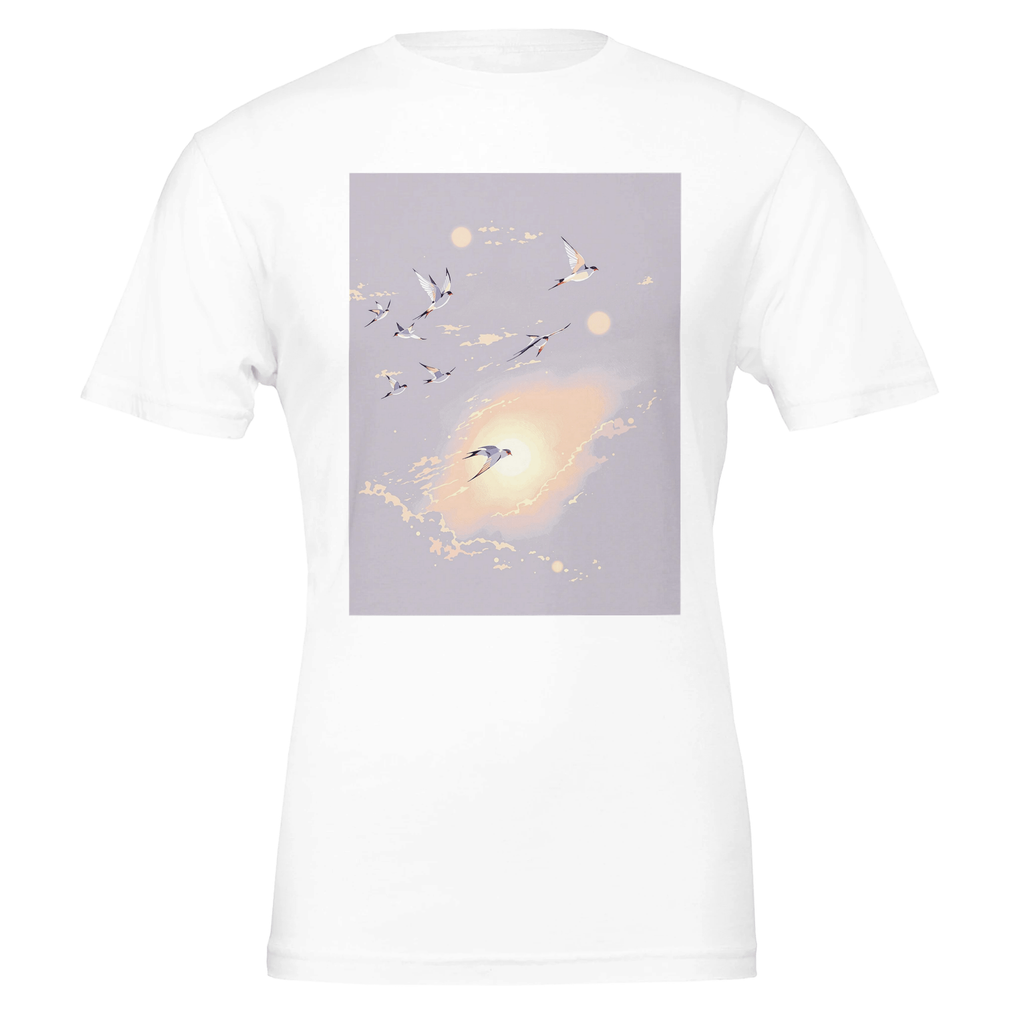 Swift Bird T-Shirt | Summer Evening Sky Illustrated Tee - Wild Thread Co