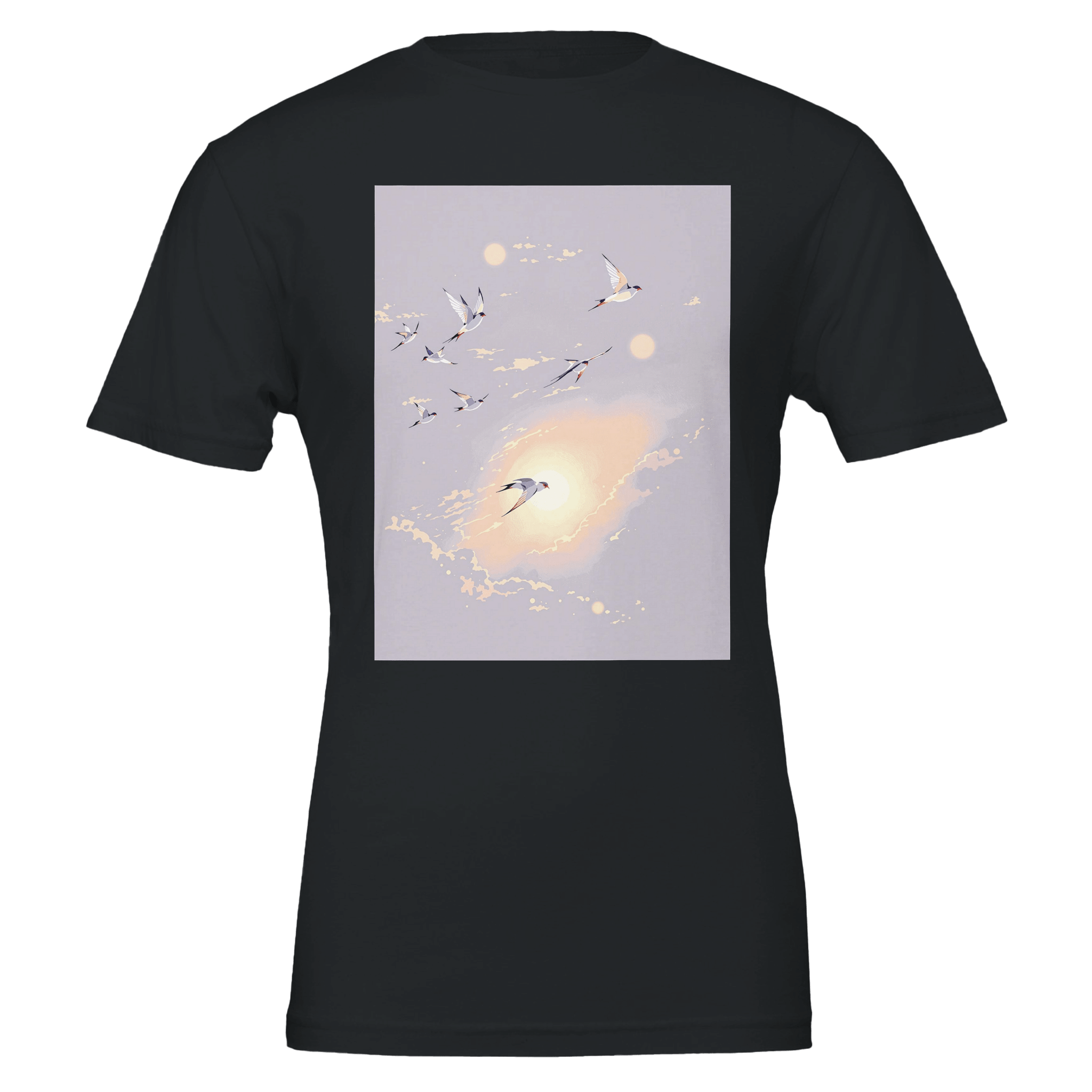 Swift Bird T-Shirt | Summer Evening Sky Illustrated Tee - Wild Thread Co