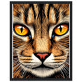 Tabby Cat Close Up Art Wall Art Ready to Hang UK — Framed Art Print | Wild Thread Co UK