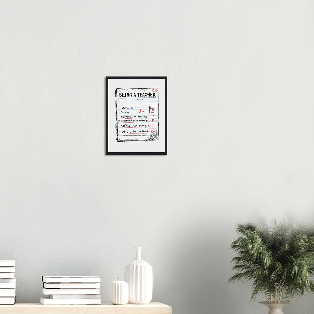 Teacher Framed Print Wall Art Ready to Hang UK | Teacher Gift - Wild Thread Co