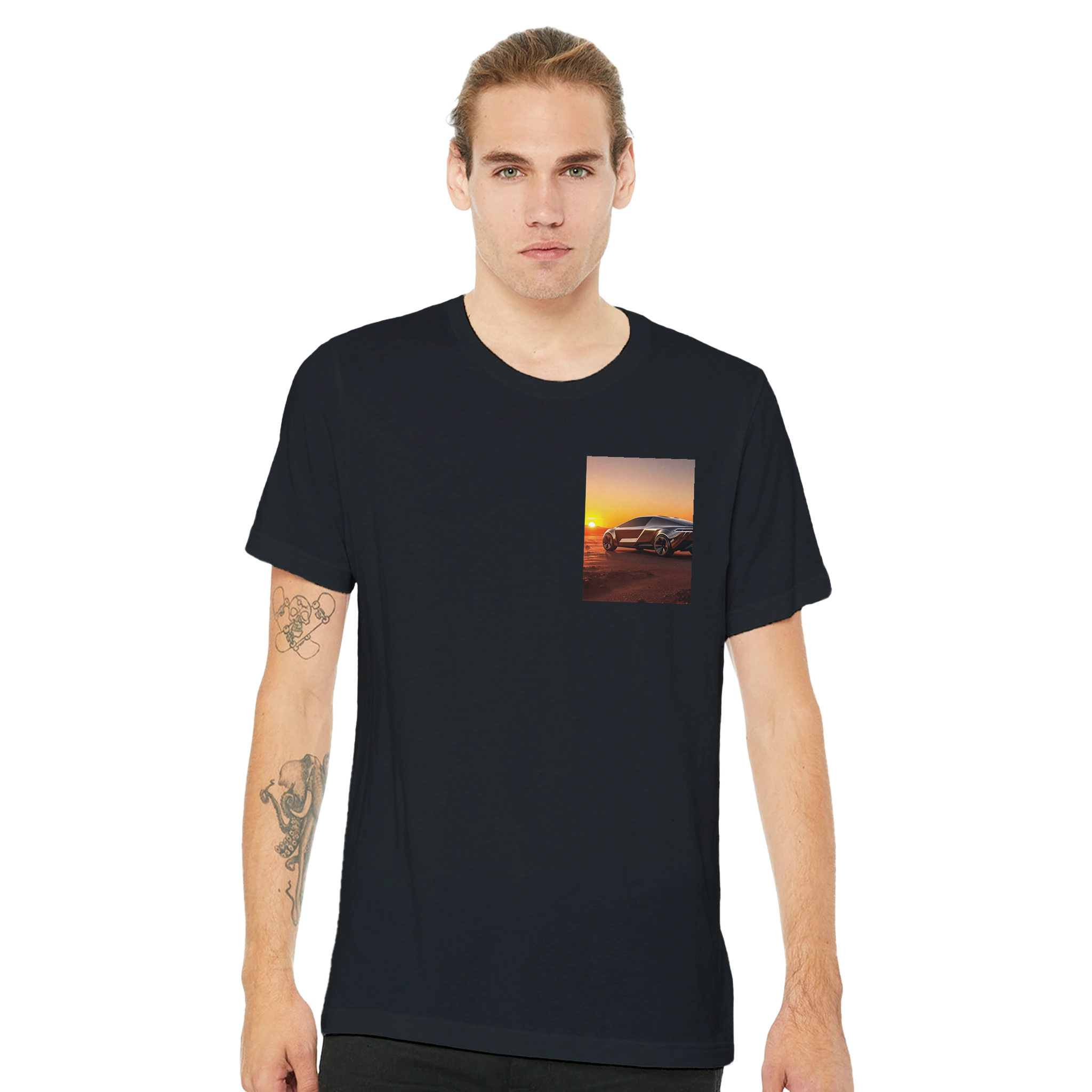 Tesla Cybertruck Mars UK Gift T-Shirt — detail view | Wild Thread Co