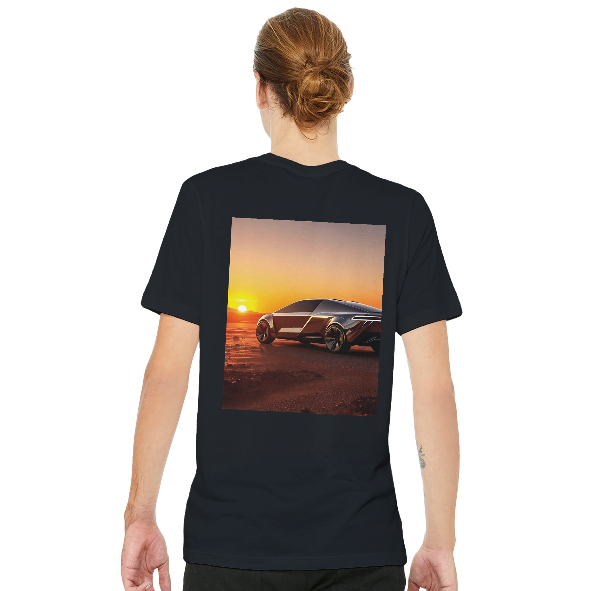 Tesla Cybertruck Mars UK Gift T-Shirt — detail view | Wild Thread Co