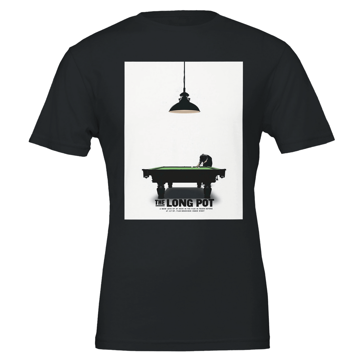 The Long Pot Snooker Shirt | Retro Noir Hustle Print | British Sport Tee - Wild Thread Co