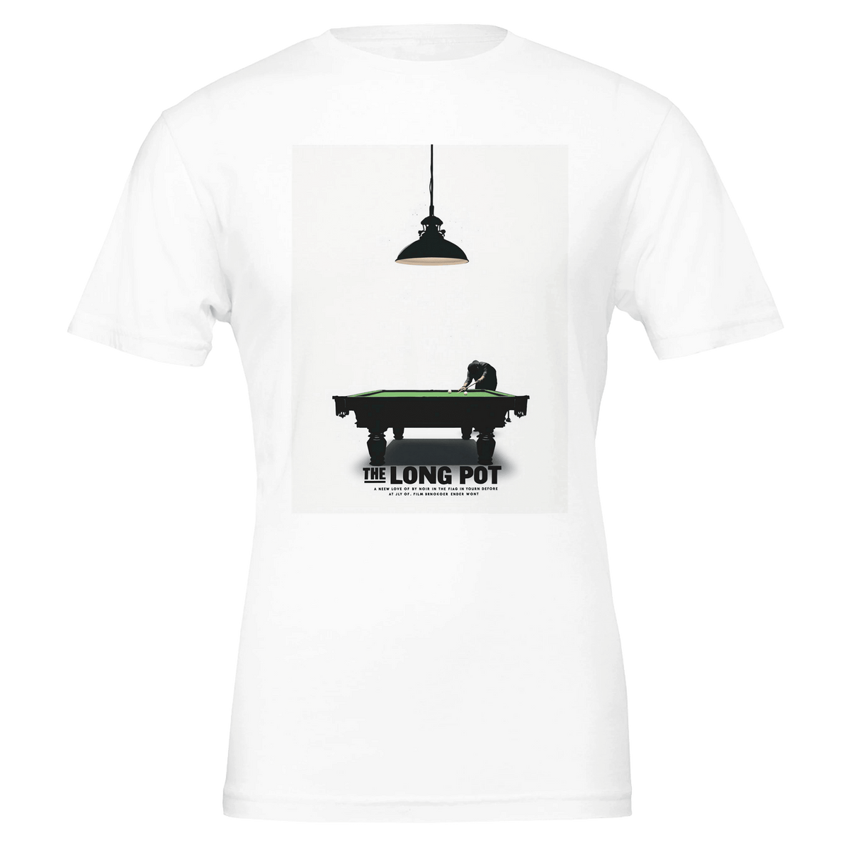 The Long Pot Snooker Shirt | Retro Noir Hustle Print | British Sport Tee - Wild Thread Co