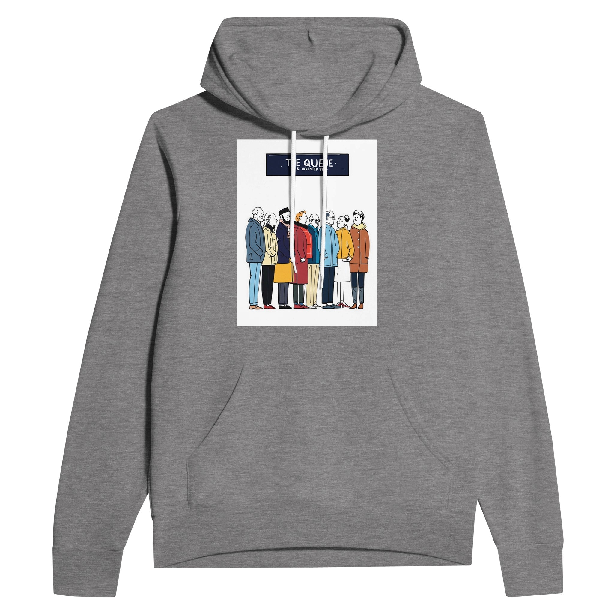 The Queue British Humour Hoodie | Funny Queuing Hoodie UK - Wild Thread Co