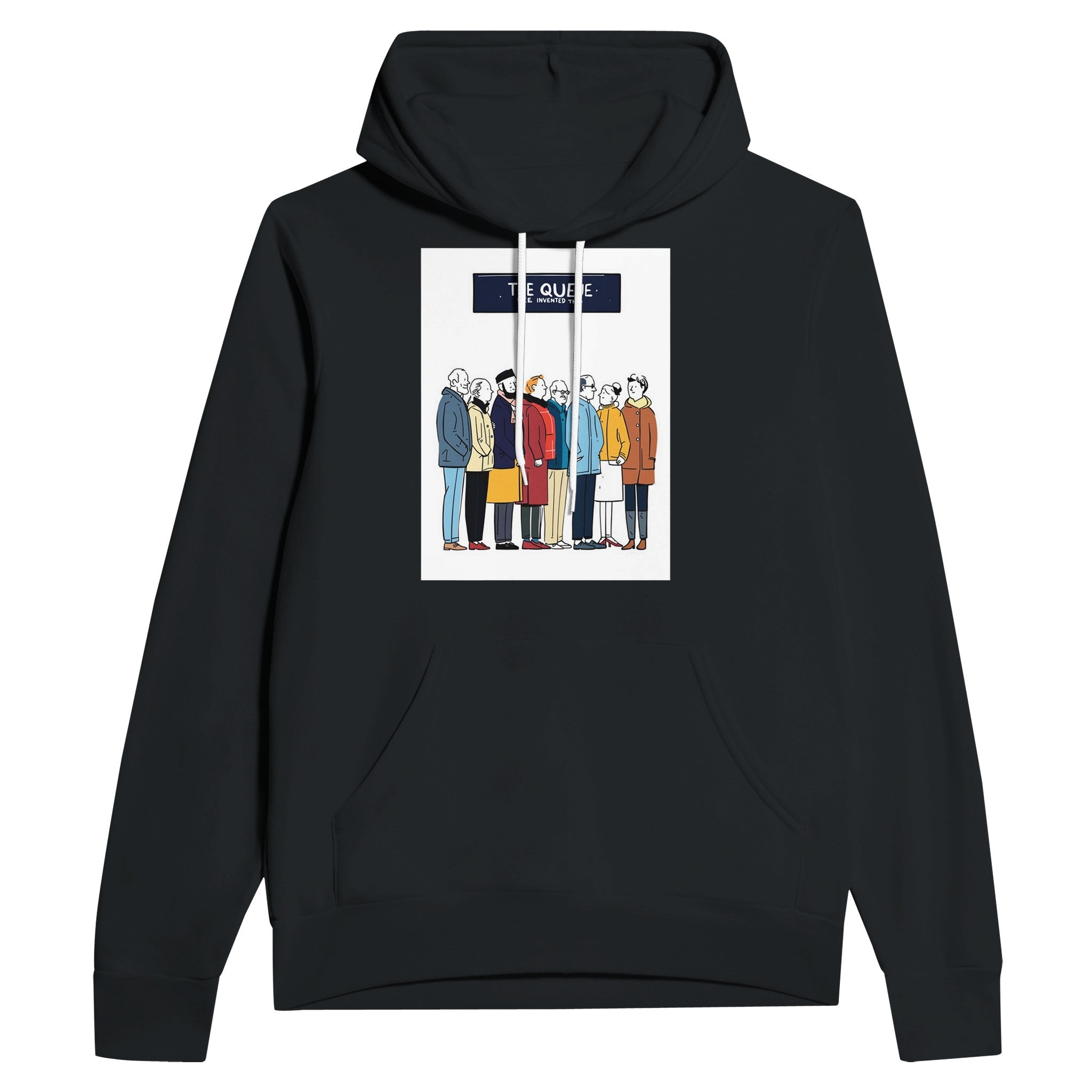 The Queue British Humour Hoodie | Funny Queuing Hoodie UK - Wild Thread Co