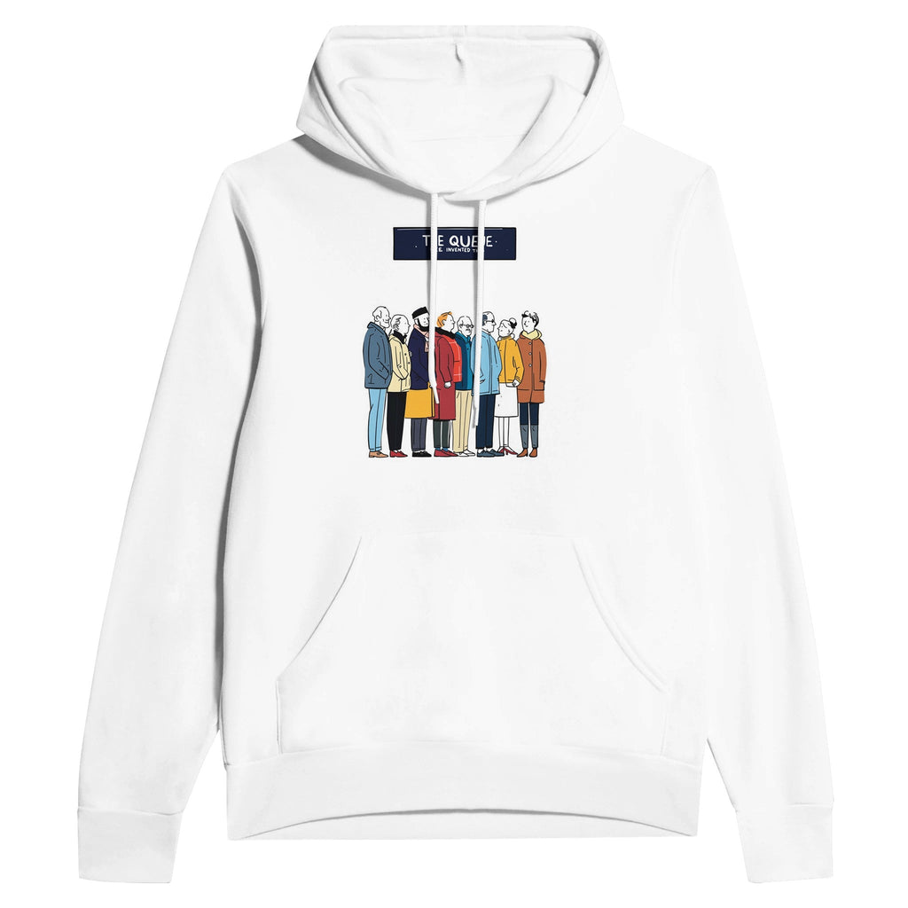 The Queue British Humour Hoodie | Funny Queuing Hoodie UK - Wild Thread Co