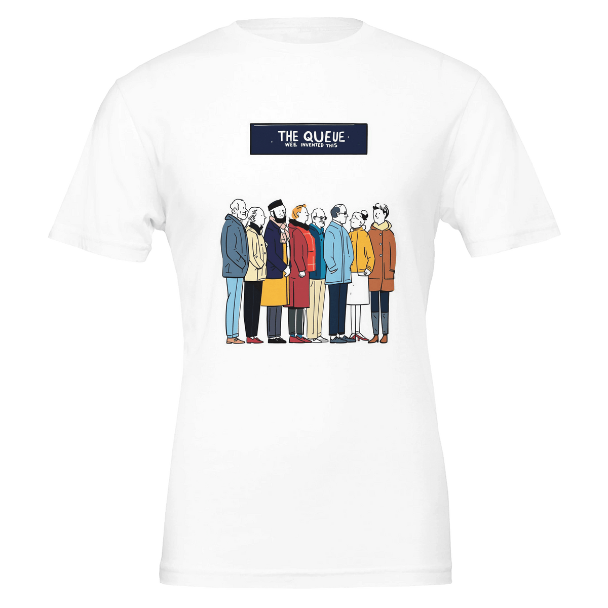 The Queue British Humour T-Shirt | Funny Queuing Tee UK - Wild Thread Co
