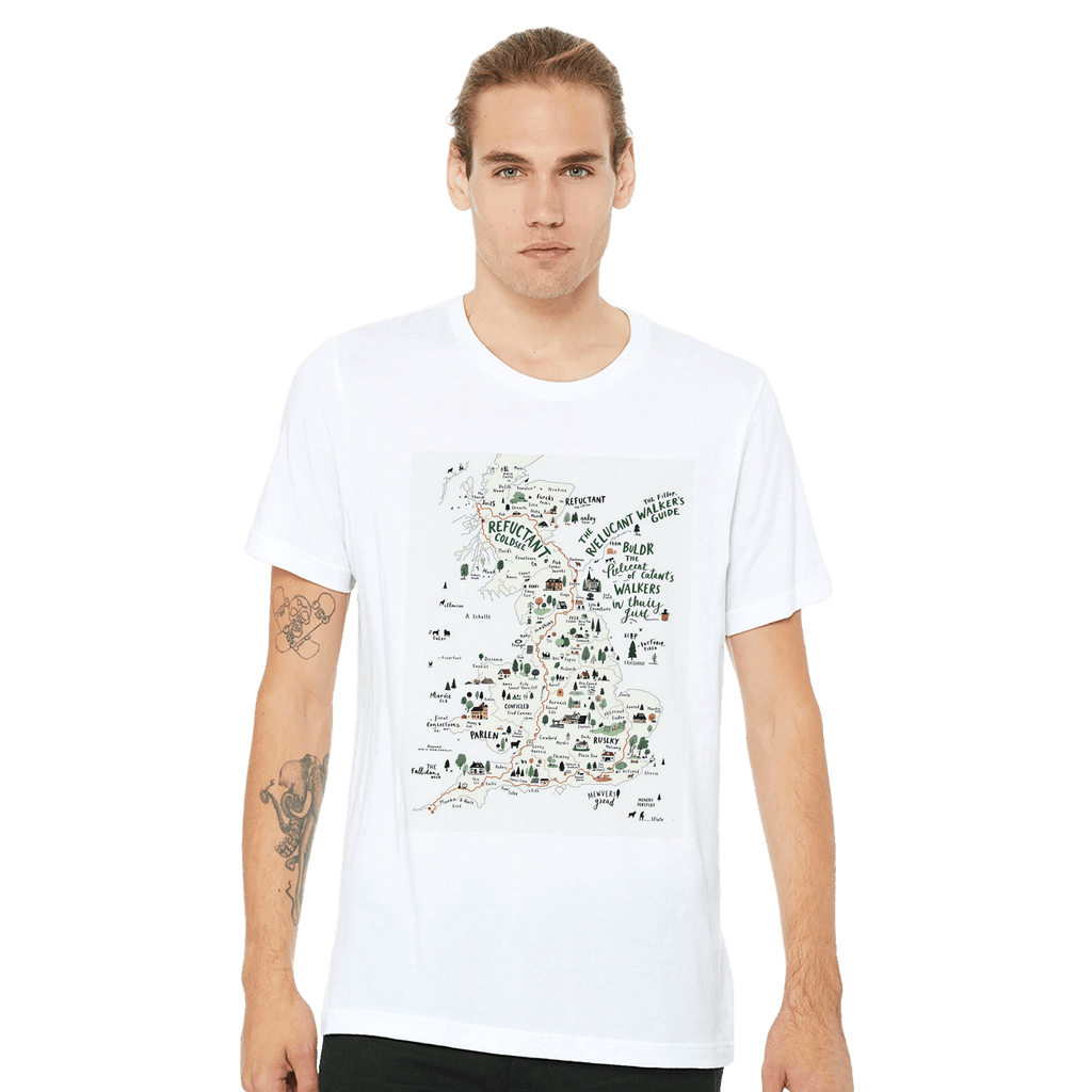 The Reluctant Walker's Guide Dog Walking T-shirt British Countryside Print Print - Wild Thread Co