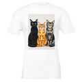 Three Cats In A Row T-Shirt | Unique Gift UK - Wild Thread Co