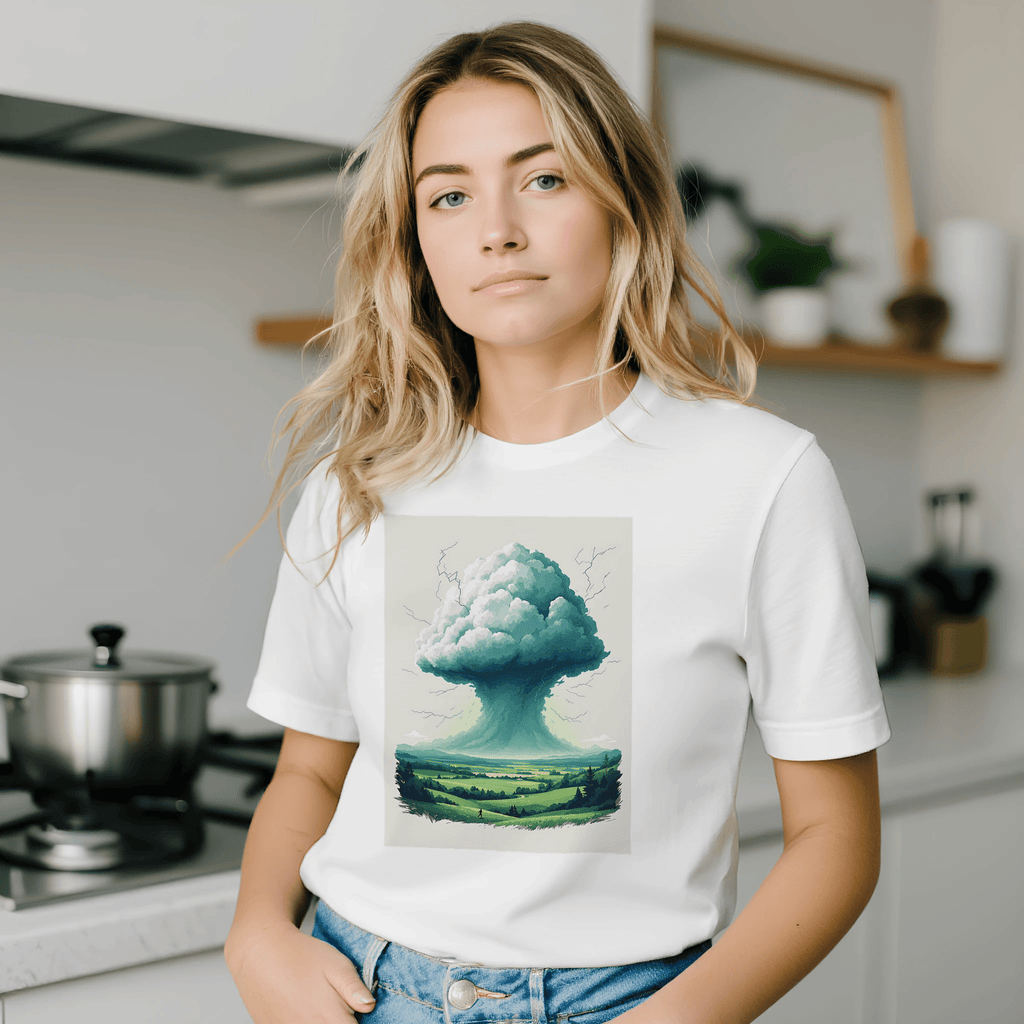 Thunderstorm Valley Anvil Cloud T-Shirt | British Weather Storm Gift - Wild Thread Co