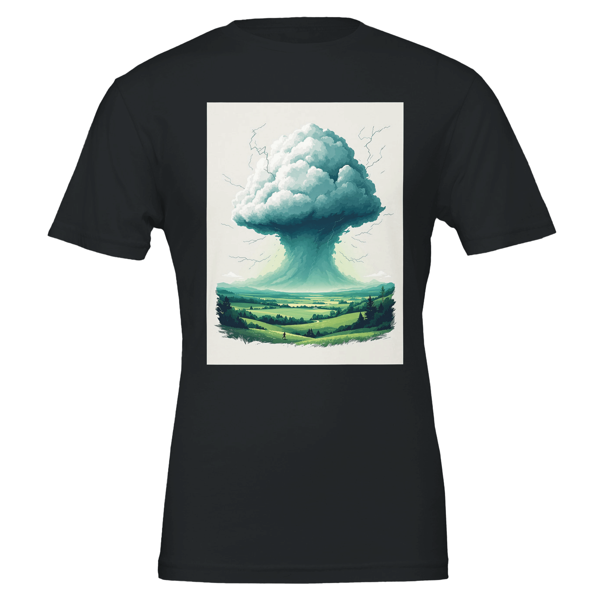 Thunderstorm Valley Anvil Cloud T-Shirt | British Weather Storm Gift - Wild Thread Co