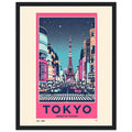 Tokyo Vintage Travel Framed Print Wall Art Ready to Hang UK — Framed Art Print | Wild Thread Co UK
