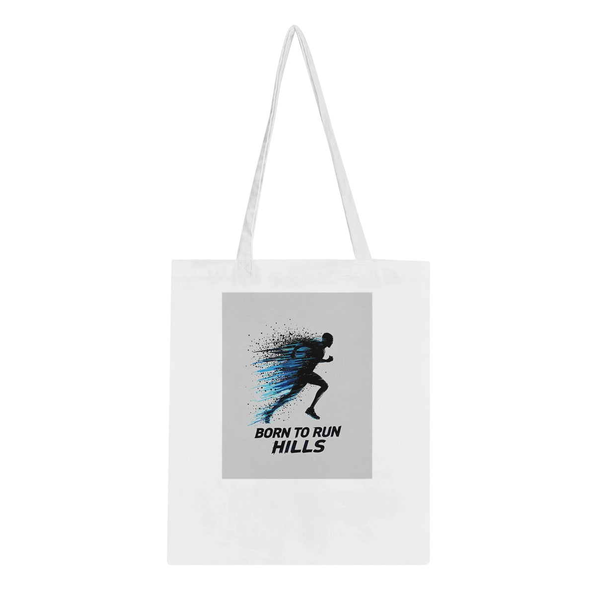 Trail Running Dark Energy Tote Bag Cotton Shopper UK - Wild Thread Co