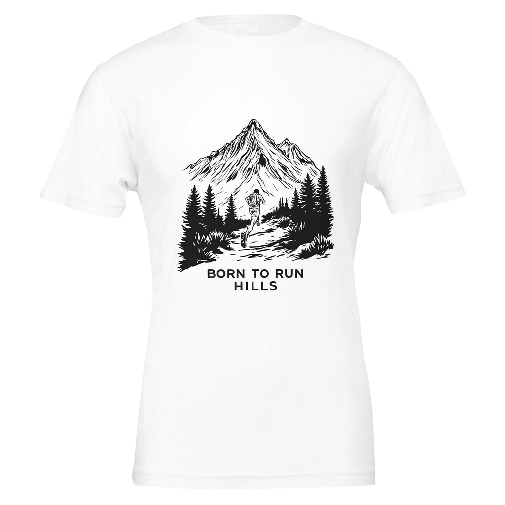 Trail Running T-Shirt | Fell Runner Gift | Born to Run Hills Tee - Wild Thread Co