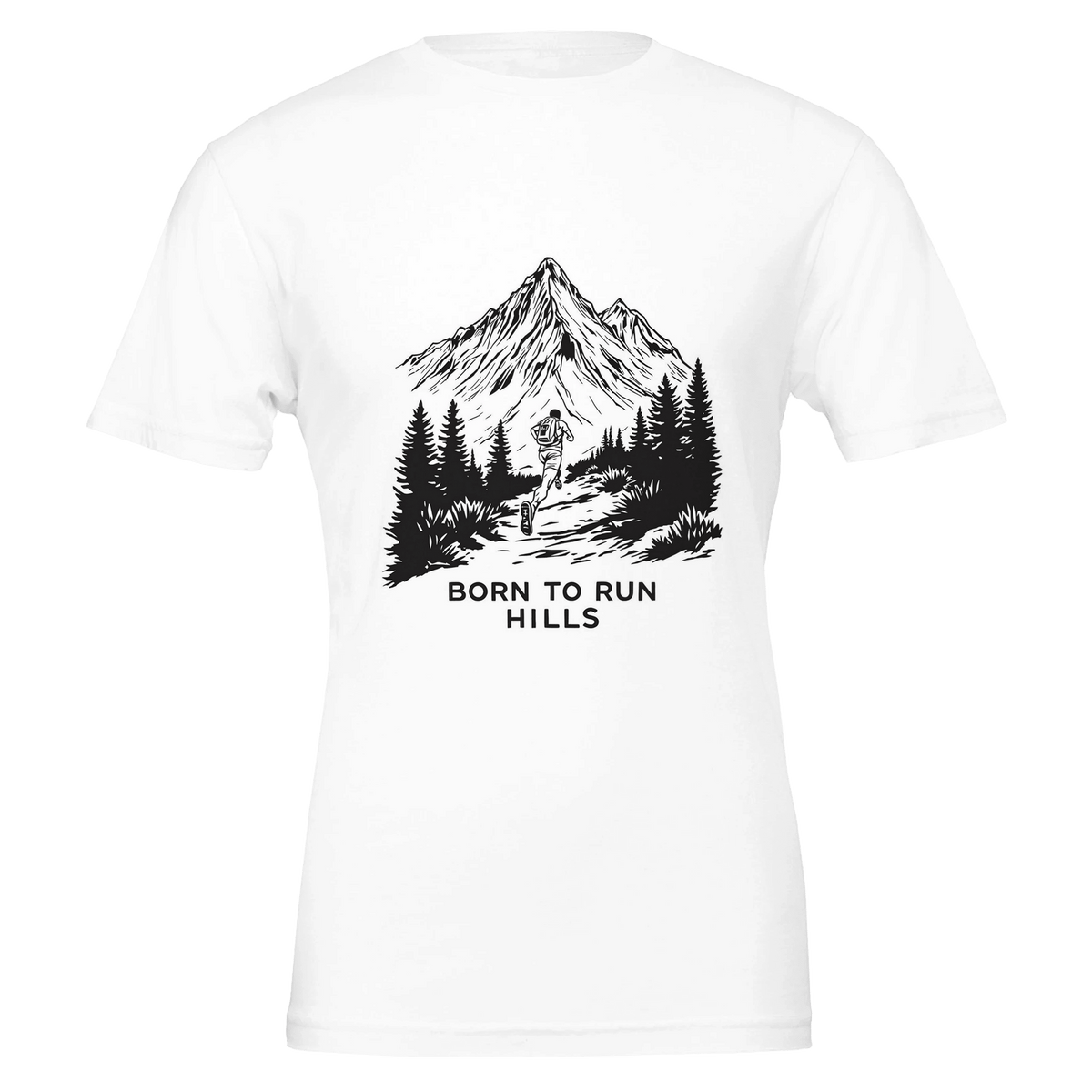 Trail Running T-Shirt | Fell Runner Gift | Born to Run Hills Tee - Wild Thread Co