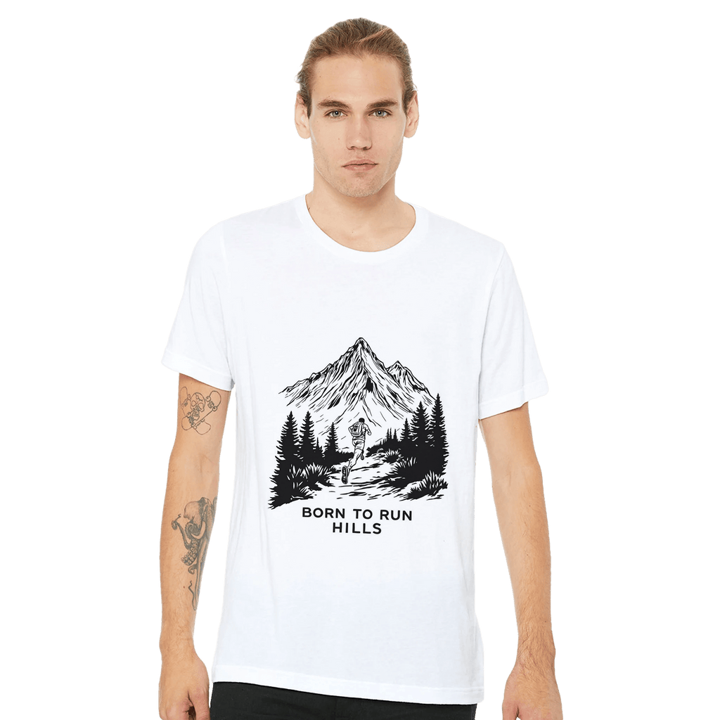 Trail Running T-Shirt | Fell Runner Gift | Born to Run Hills Tee - Wild Thread Co