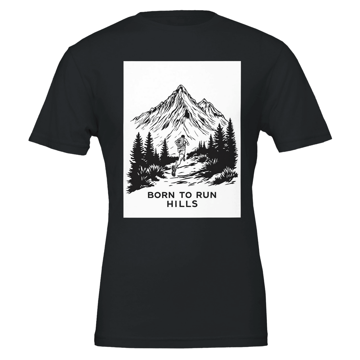 Trail Running T-Shirt | Fell Runner Gift | Born to Run Hills Tee - Wild Thread Co