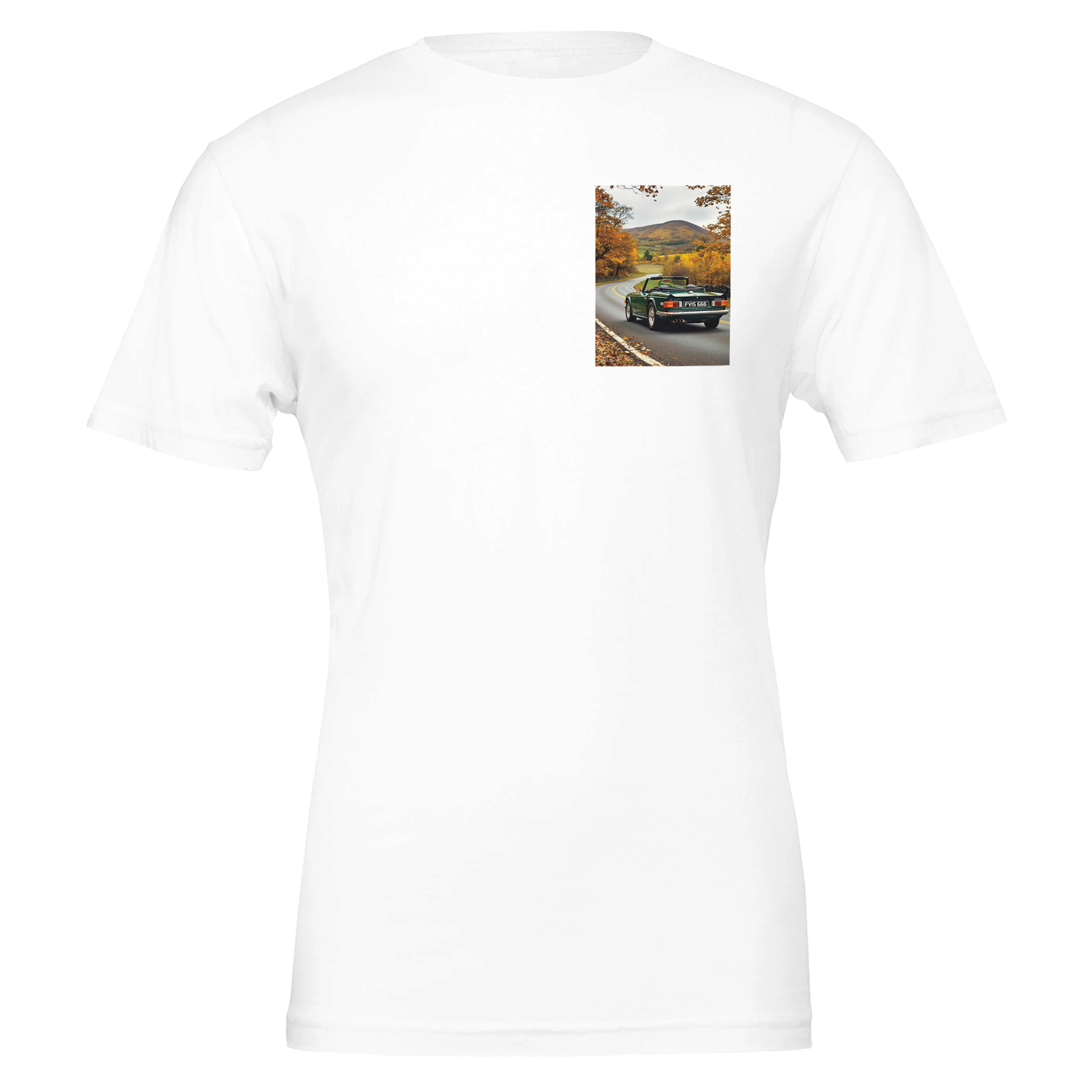 Triumph Tr6 Countryside T-Shirt — detail view | Wild Thread Co