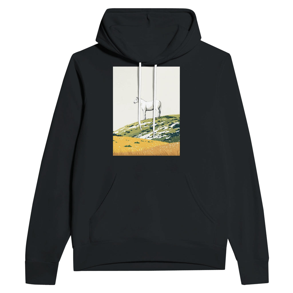 Uffington White Horse Hoodie | Ancient Britain Gift | Navy Unisex Hoodie - Wild Thread Co