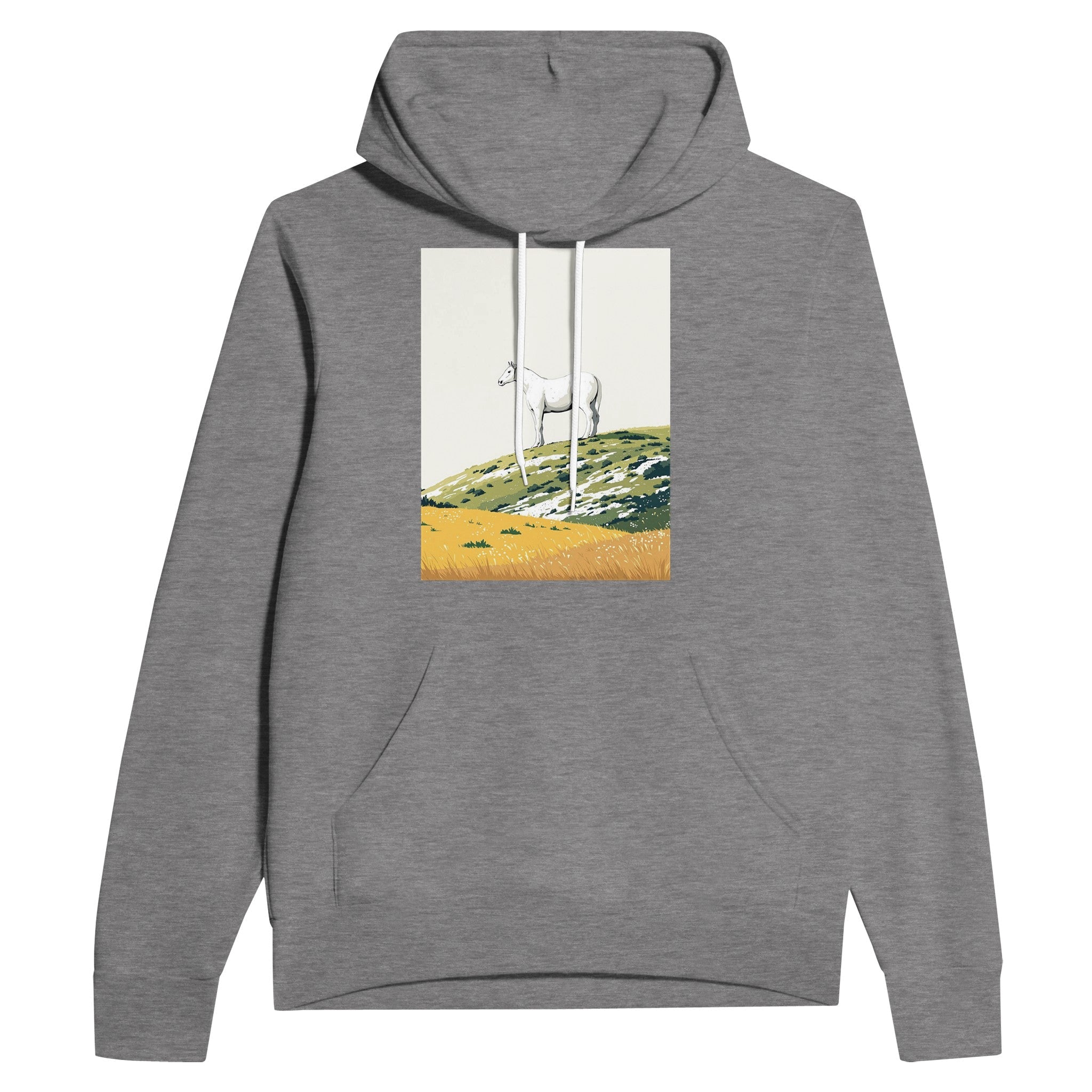 Uffington White Horse Hoodie | Ancient Britain Gift | Navy Unisex Hoodie - Wild Thread Co