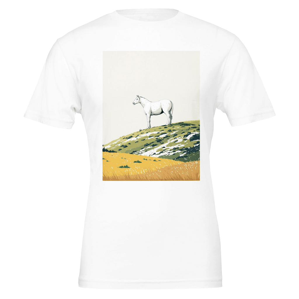 Uffington White Horse T-Shirt | Ancient Britain Gift | Navy Unisex Tee - Wild Thread Co