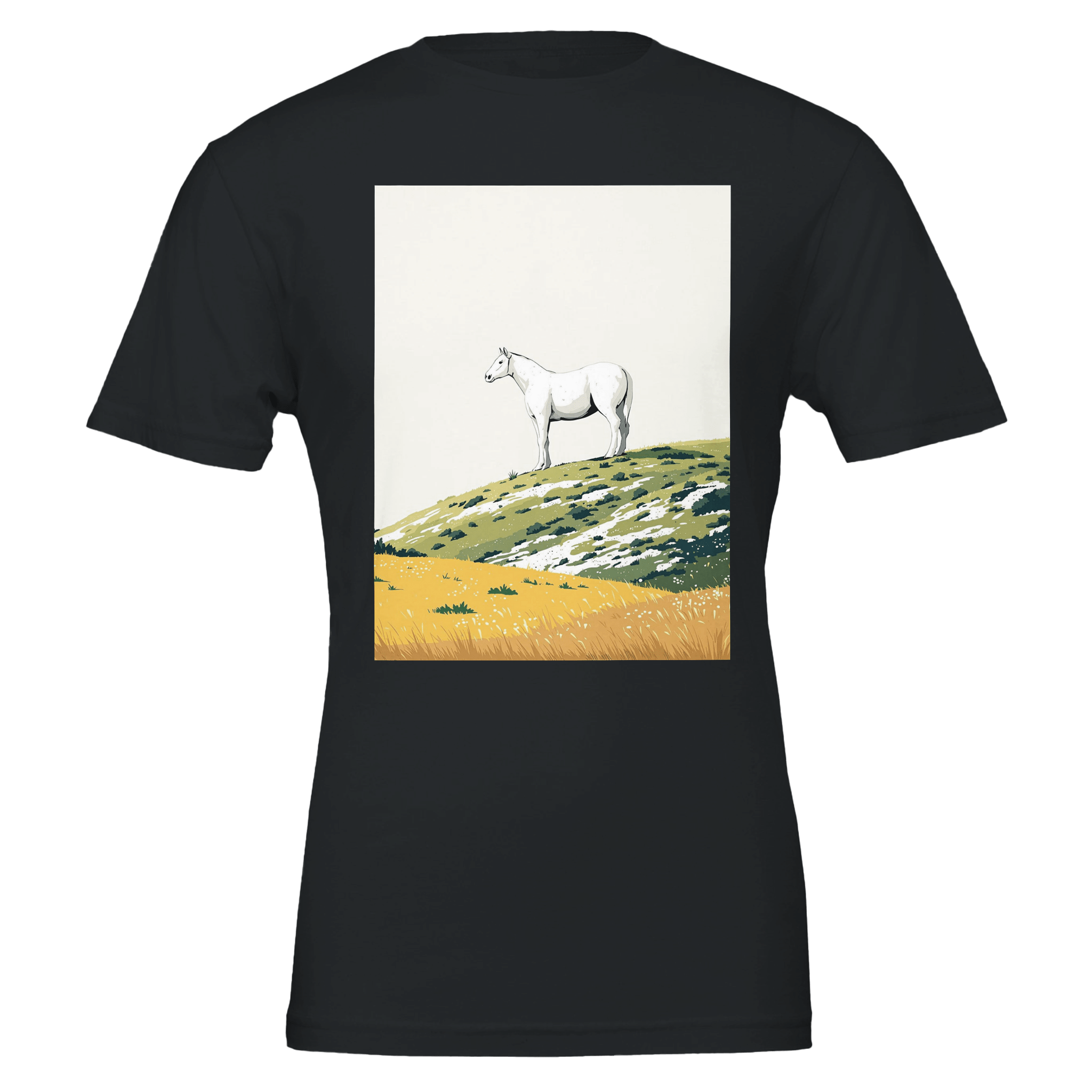 Uffington White Horse T-Shirt | Ancient Britain Gift | Navy Unisex Tee - Wild Thread Co