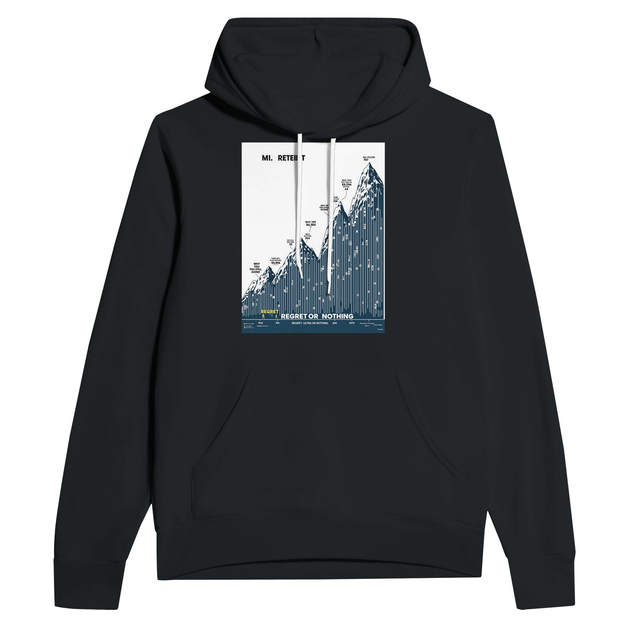 Ultra Marathon Hoodie | Ultrarunner Gift | Endurance Running Hoodie Black - Wild Thread Co