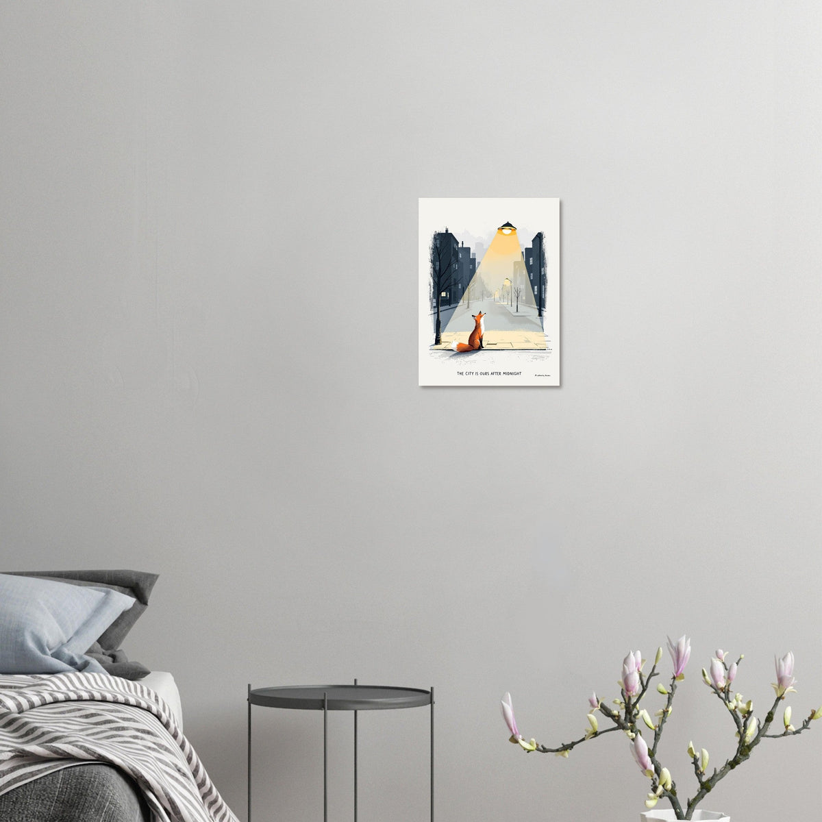 Urban Fox Night Art Print Poster Wall Art UK | Wildlife Gift | UK Gift - Wild Thread Co