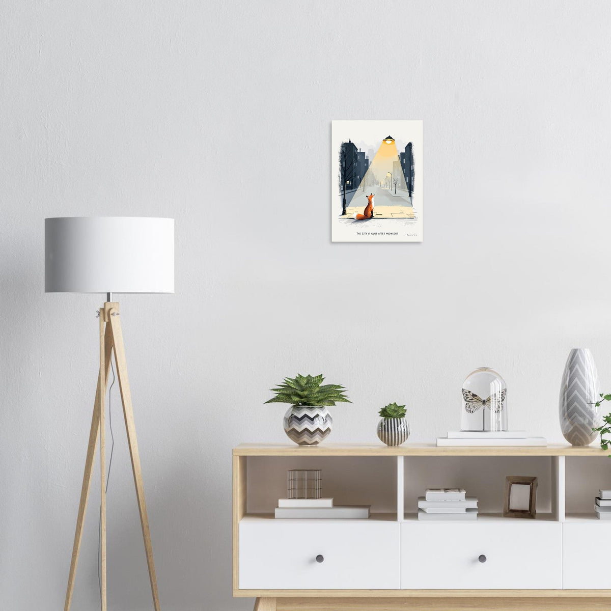 Urban Fox Night Art Print Poster Wall Art UK | Wildlife Gift | UK Gift - Wild Thread Co