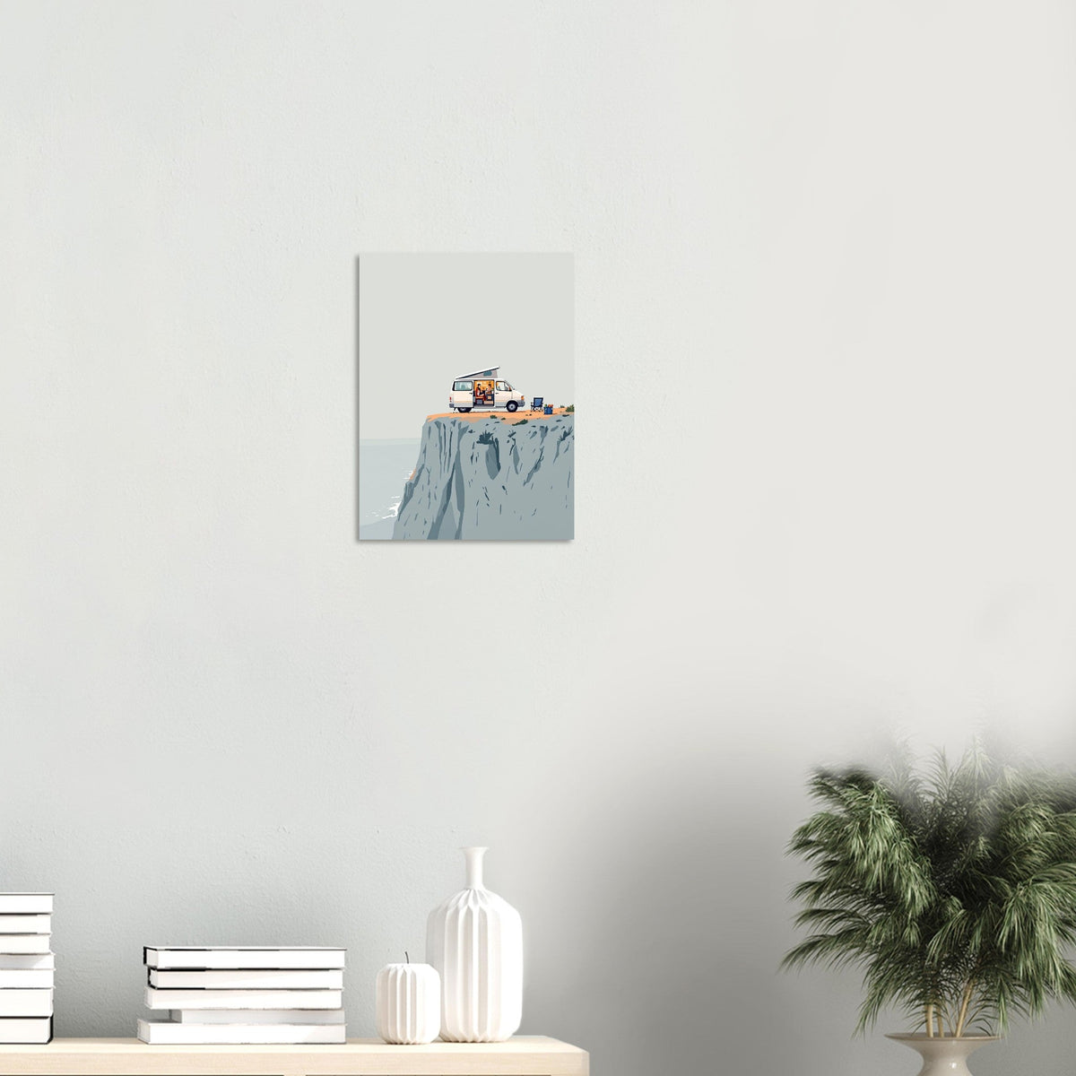 Van Life Clifftop Sea Art Print Poster Wall Art UK | Outdoor Gift | UK - Wild Thread Co