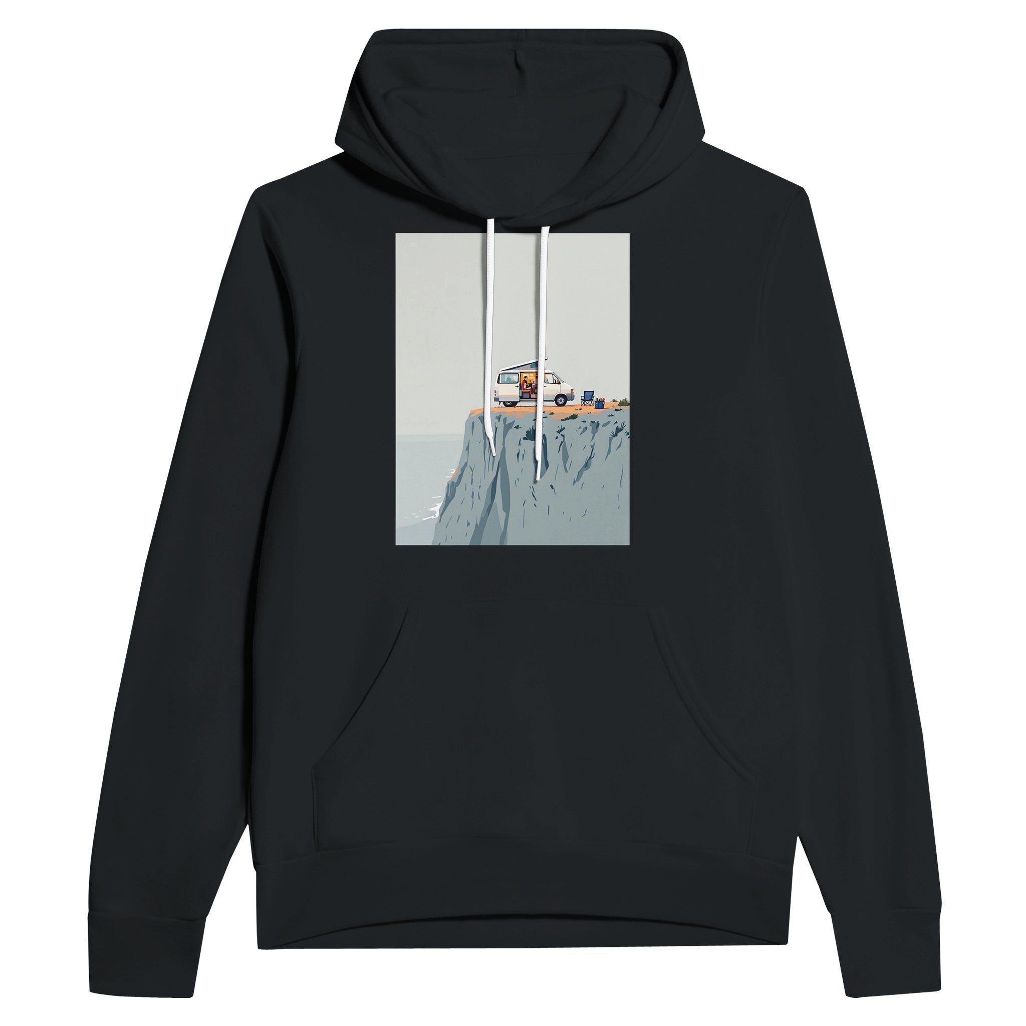 Van Life Hoodie | The Long Way Round Clifftop Design - Wild Thread Co