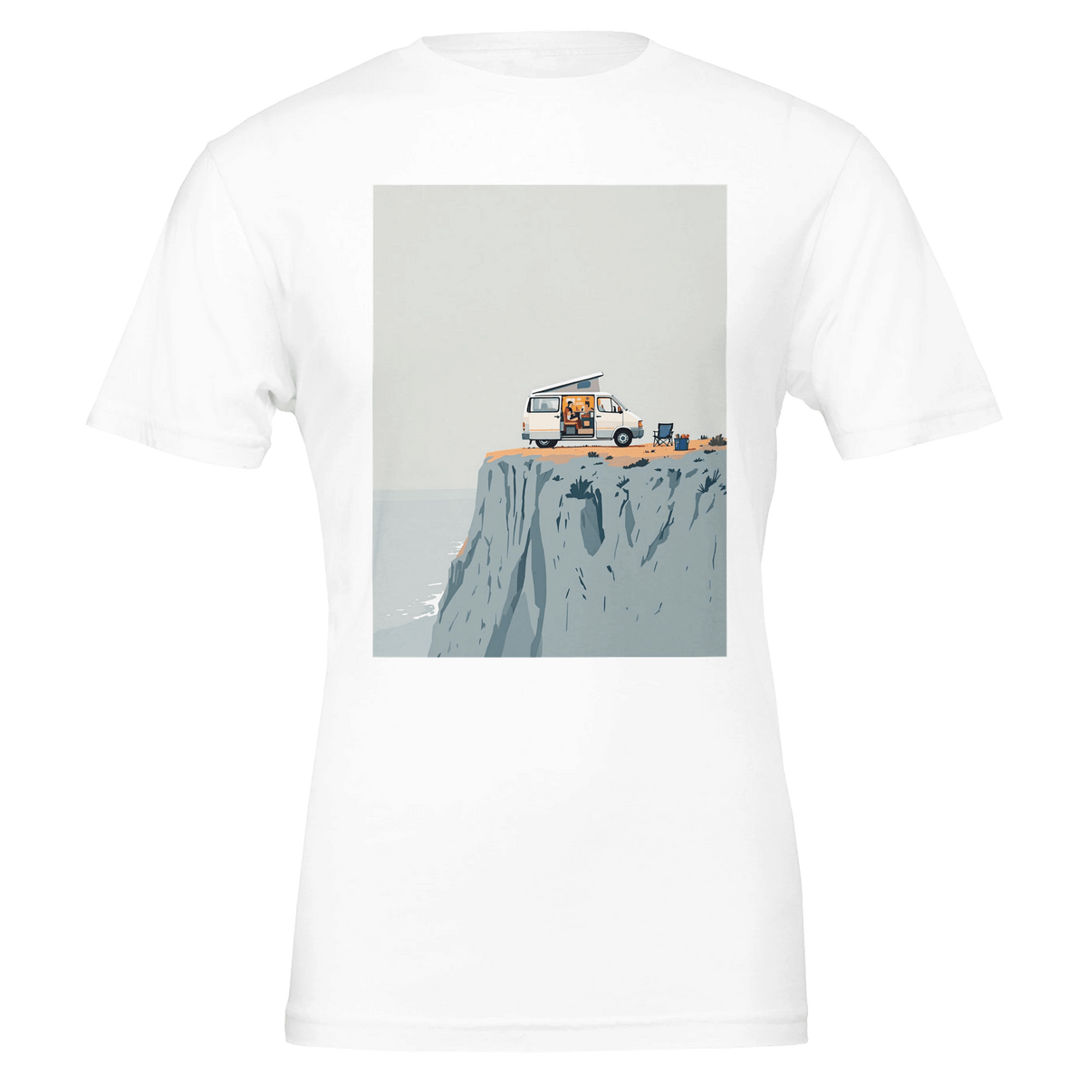 Van Life Tee | The Long Way Round Clifftop Camping T-Shirt - Wild Thread Co