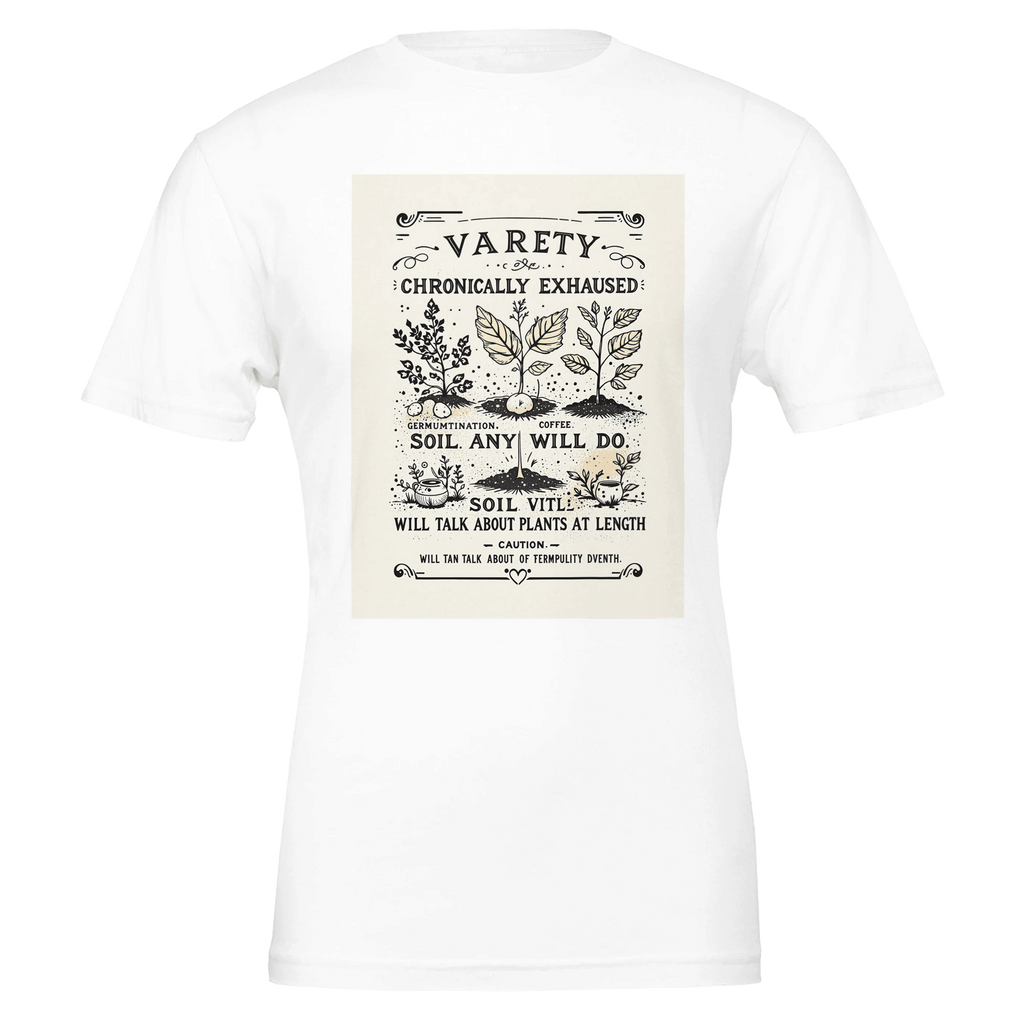 Variety Chronically Exhausted Seed Packet Gardening Shirt | Plant Lover Tee - Wild Thread Co