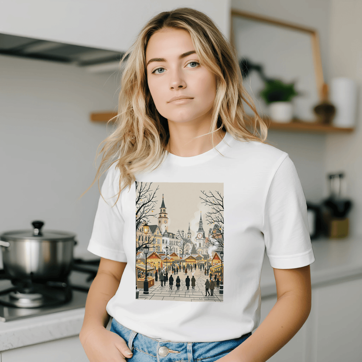Victorian Christmas Market Shirt | Festive UK Gift Unisex Tee - Wild Thread Co
