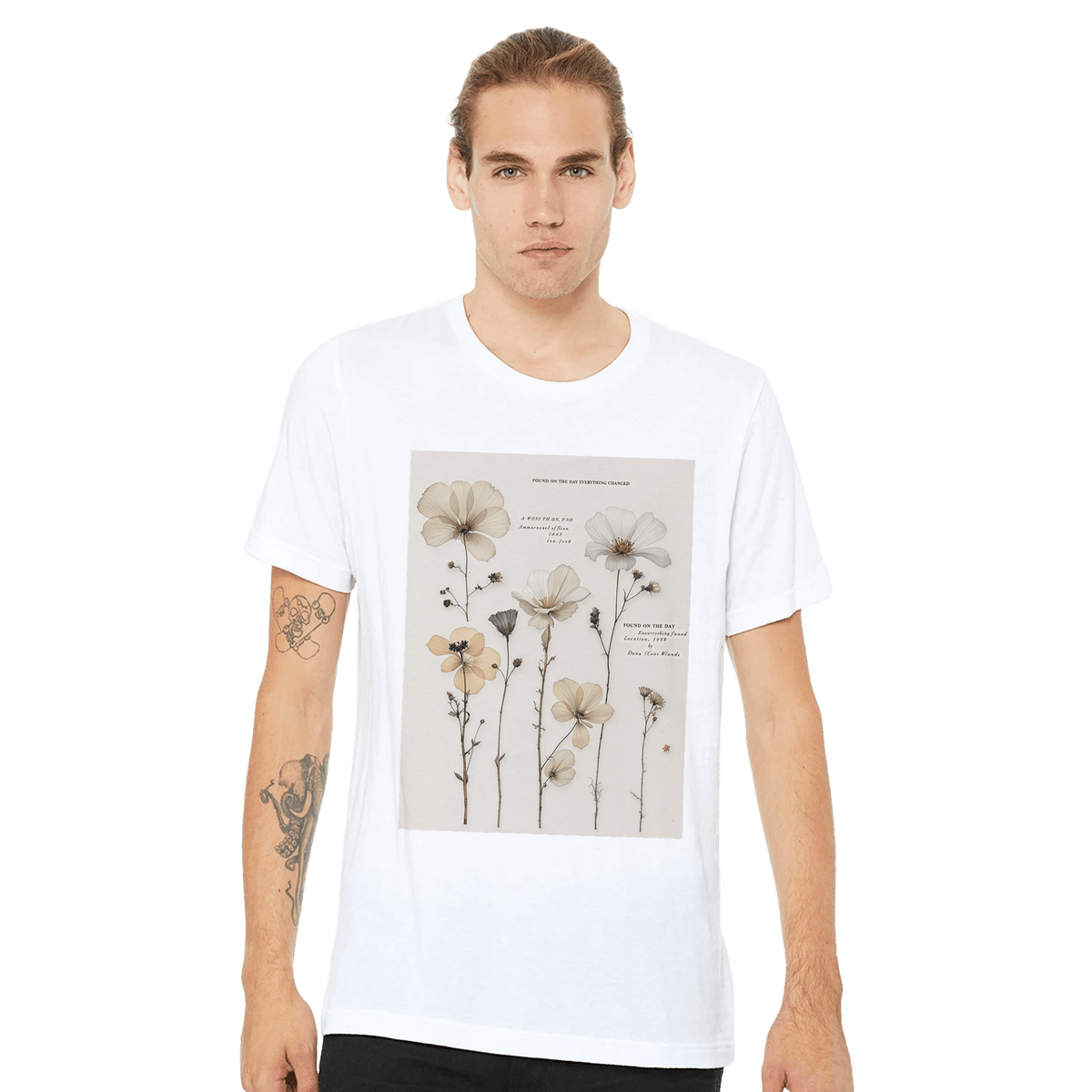 Victorian Pressed Flower Botanical Tee | Dark Academia Cottagecore Shirt - Wild Thread Co