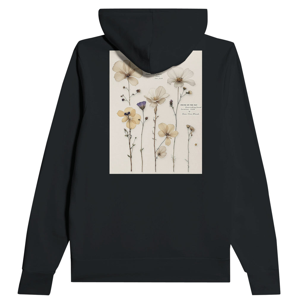 Victorian Pressed Flower Navy Hoodie | Dark Academia Botanical Hoodie - Wild Thread Co