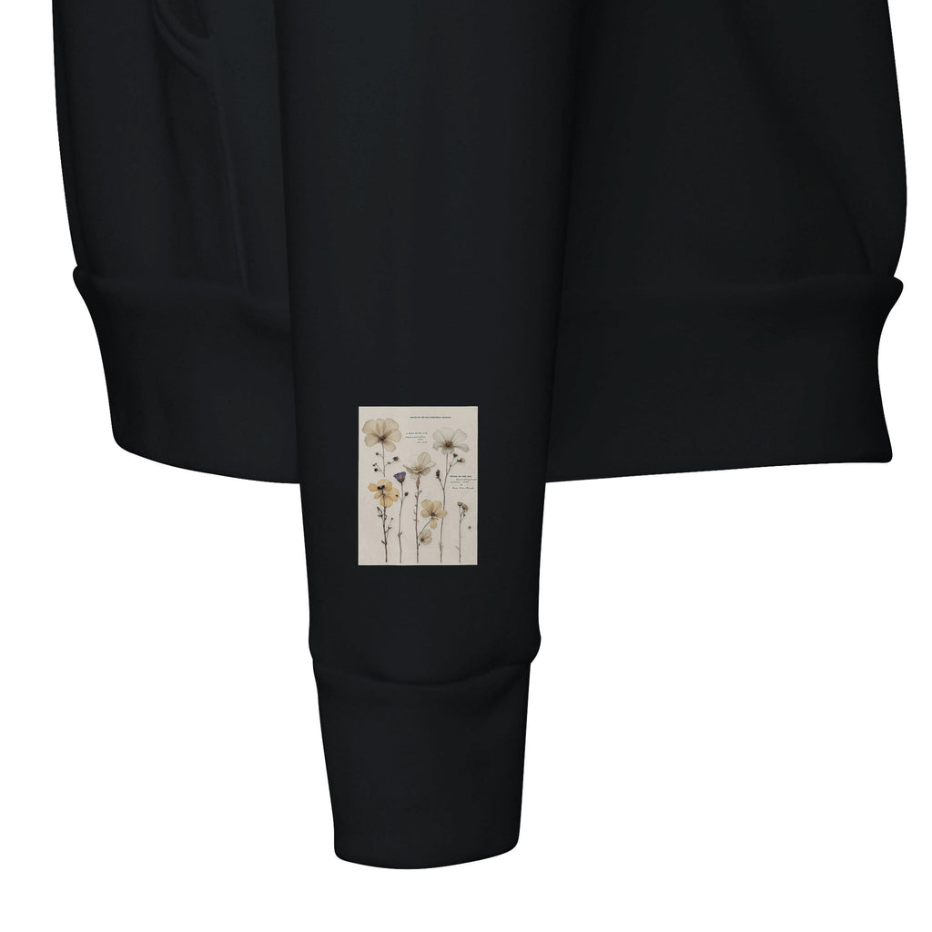 Victorian Pressed Flower Navy Hoodie | Dark Academia Botanical Hoodie - Wild Thread Co