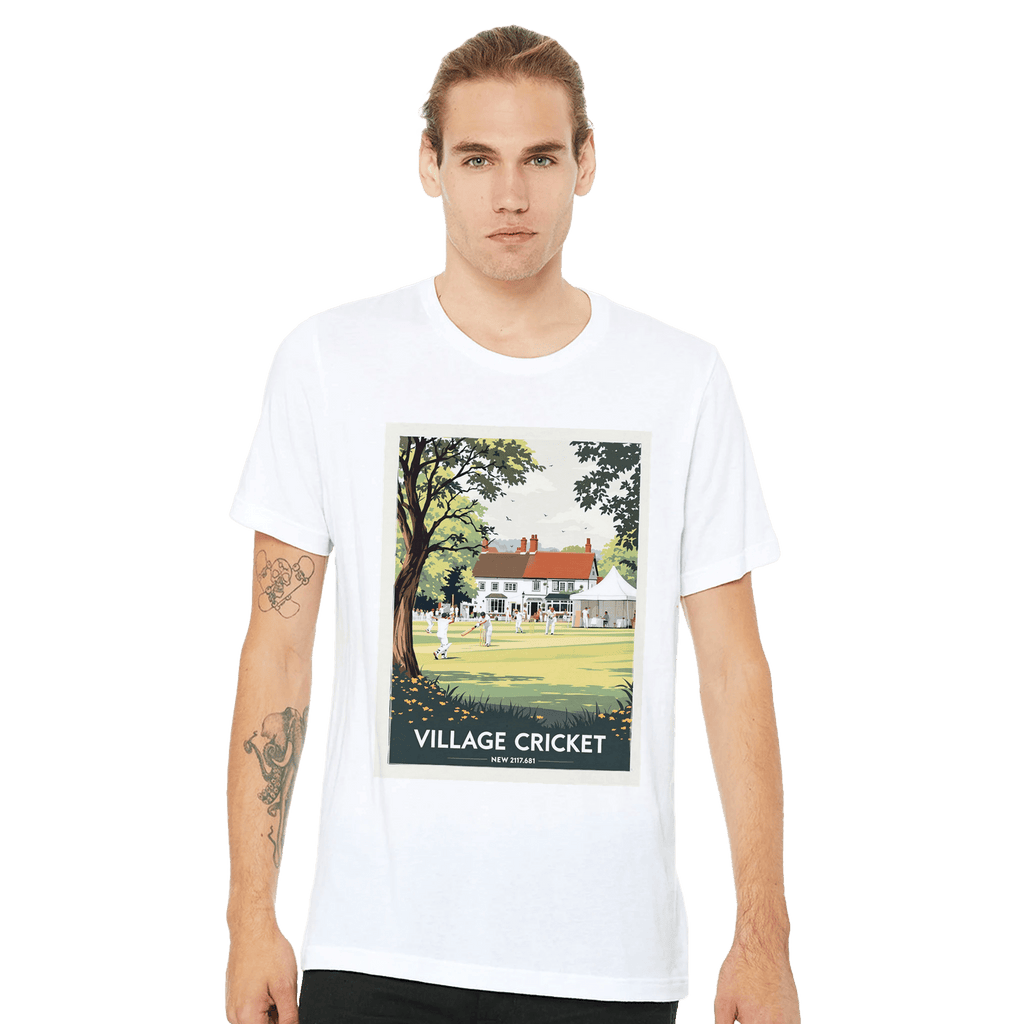 Village Cricket T-Shirt | British Summer Gift | Unisex Tee - Wild Thread Co