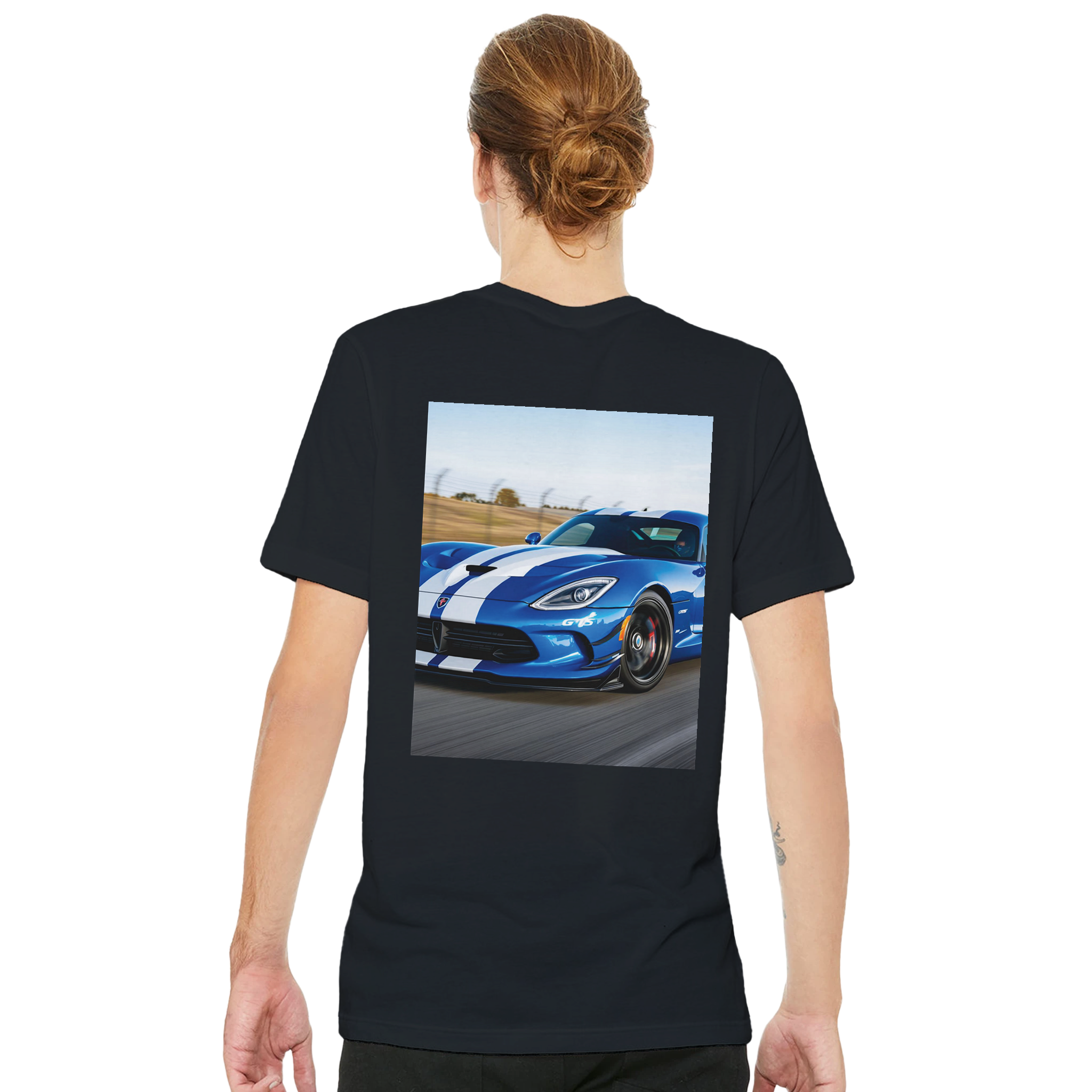 Viper Gts Blue Stripe T-Shirt — detail view | Wild Thread Co