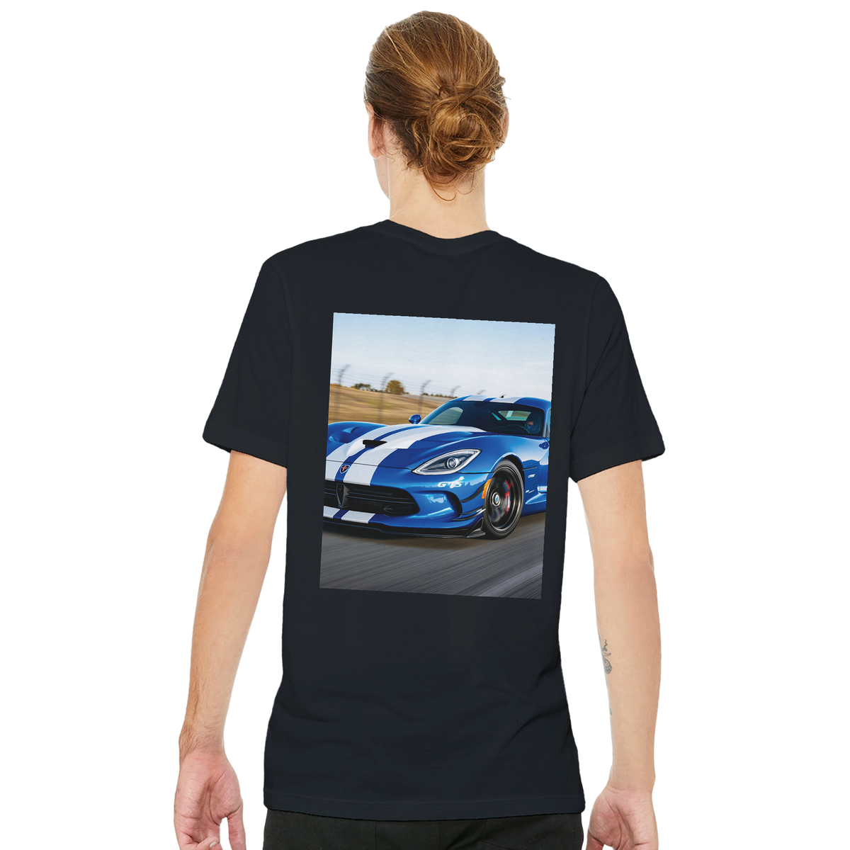 Viper Gts Blue Stripe | T-Shirt | Garage Workshop Wall Art - Wild Thread Co