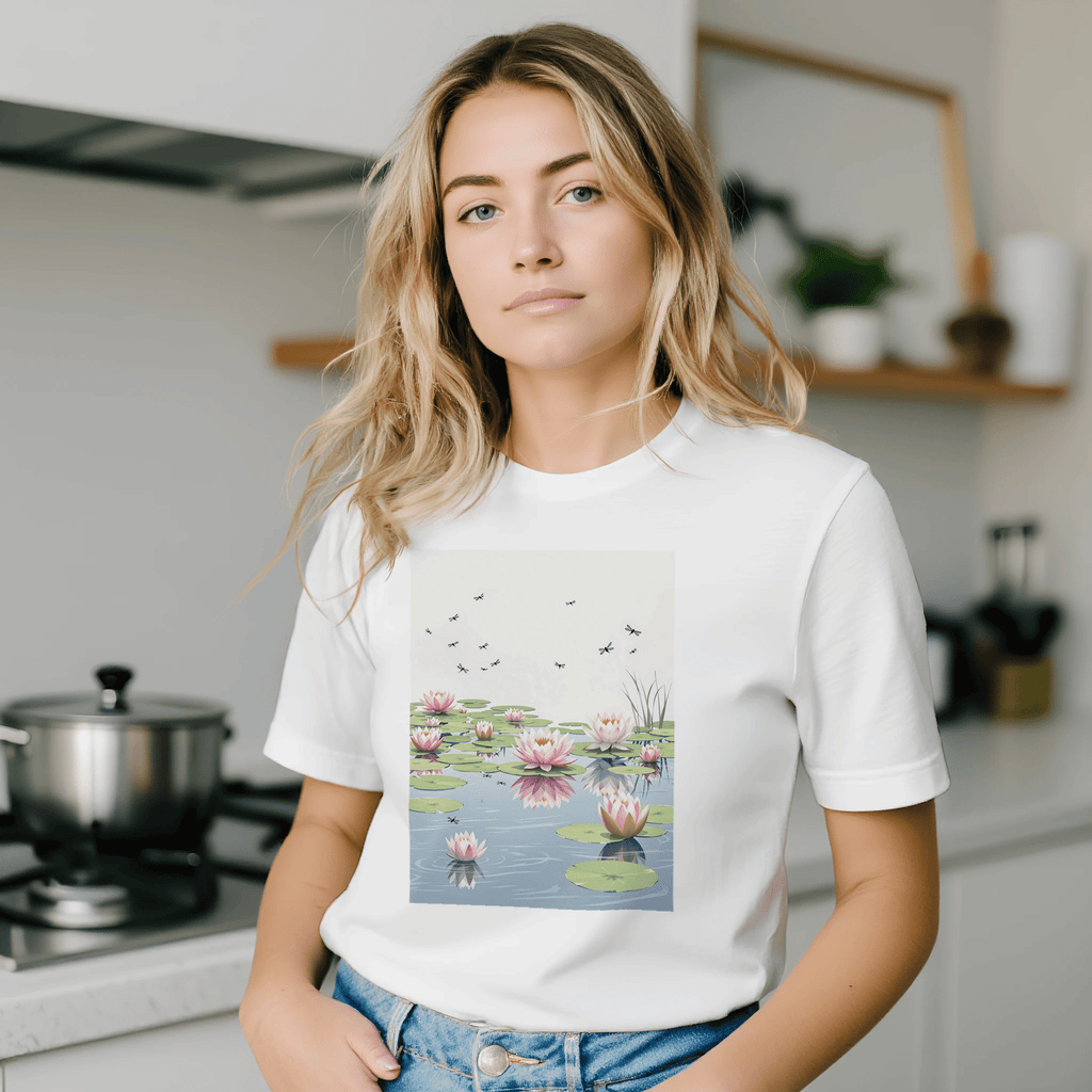 Water Lily Pond Dragonfly T-Shirt | British Summer Gift - Wild Thread Co
