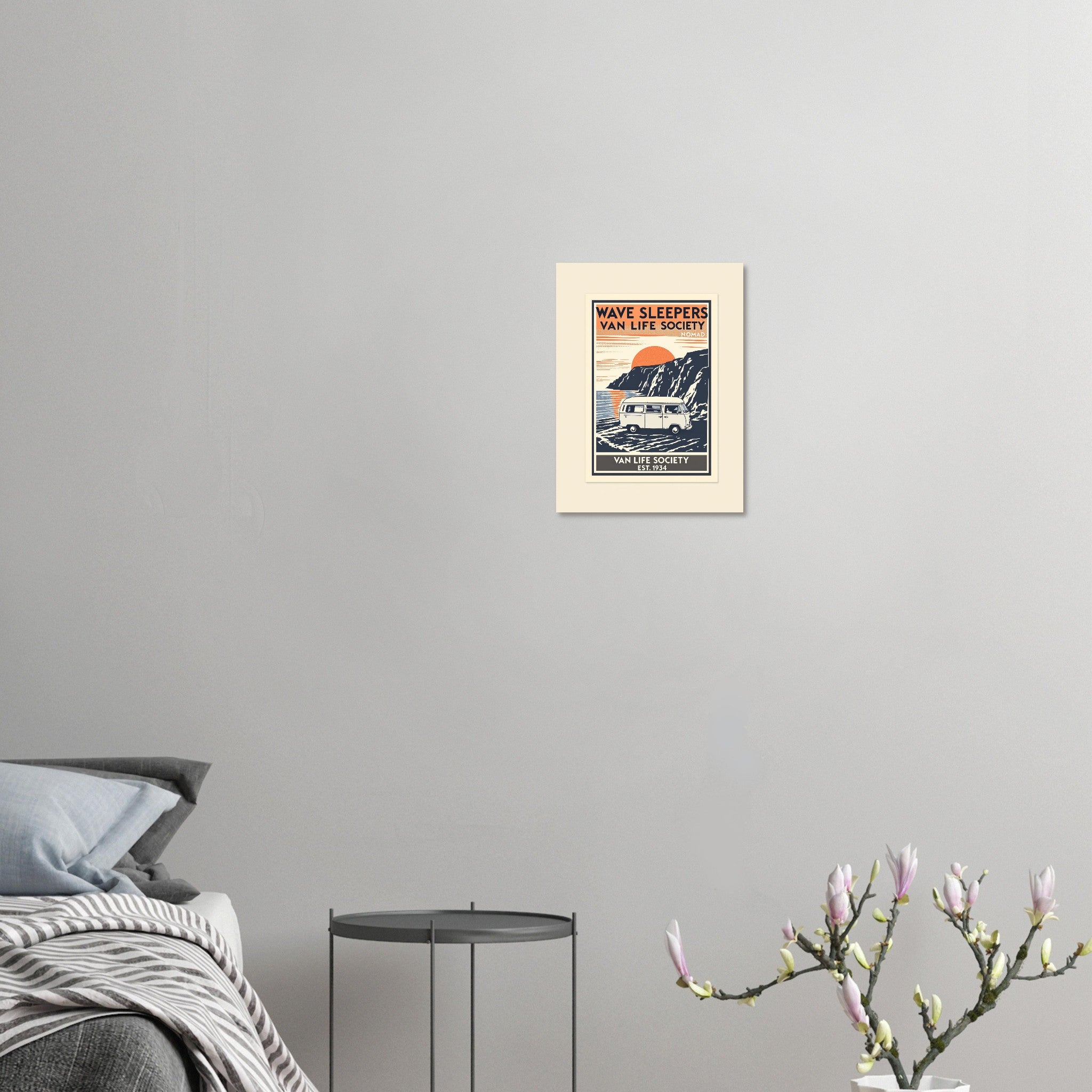 Wave Sleepers Vintage Travel Art Print Art Print — detail view | Wild Thread Co