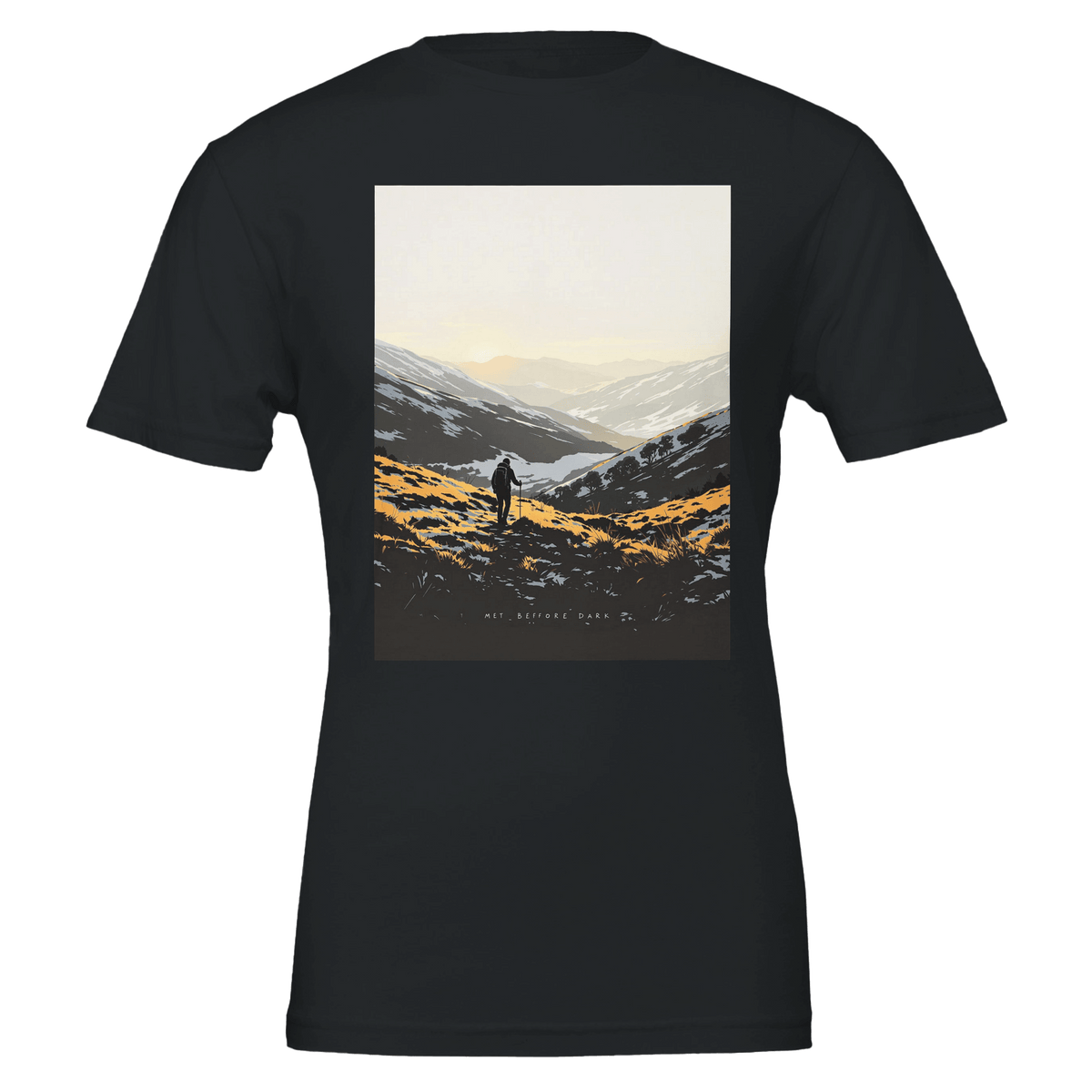 Welsh Hills Walker T-Shirt | Winter Walking Tee | Hillwalking Gift - Wild Thread Co