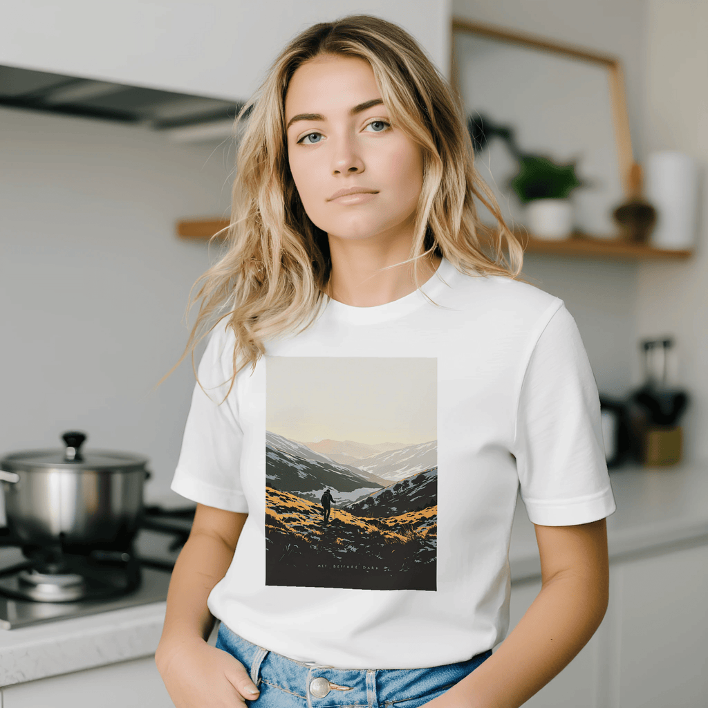 Welsh Hills Walker T-Shirt | Winter Walking Tee | Hillwalking Gift - Wild Thread Co